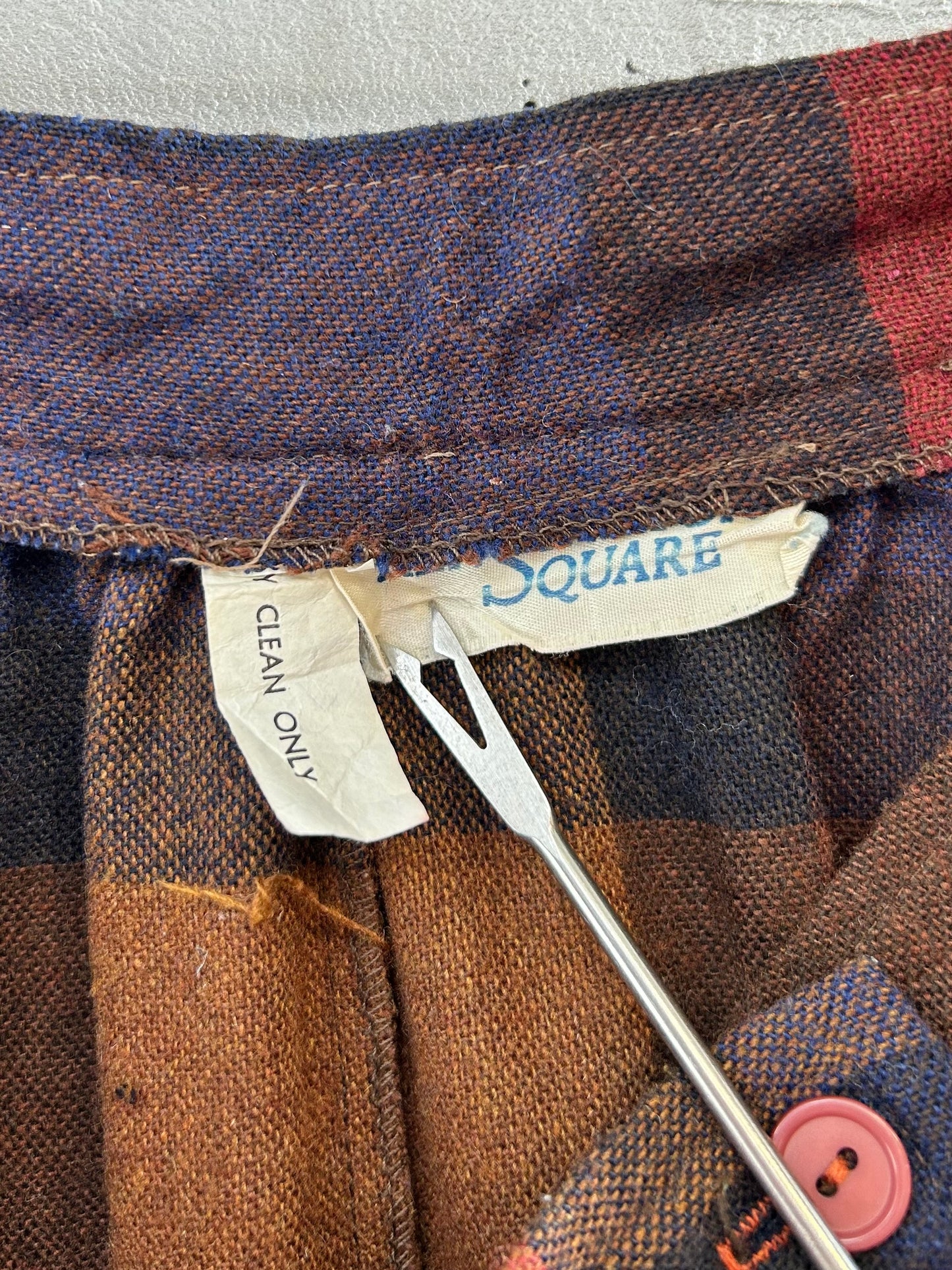 Vintage Plaid Skirt [I28495]