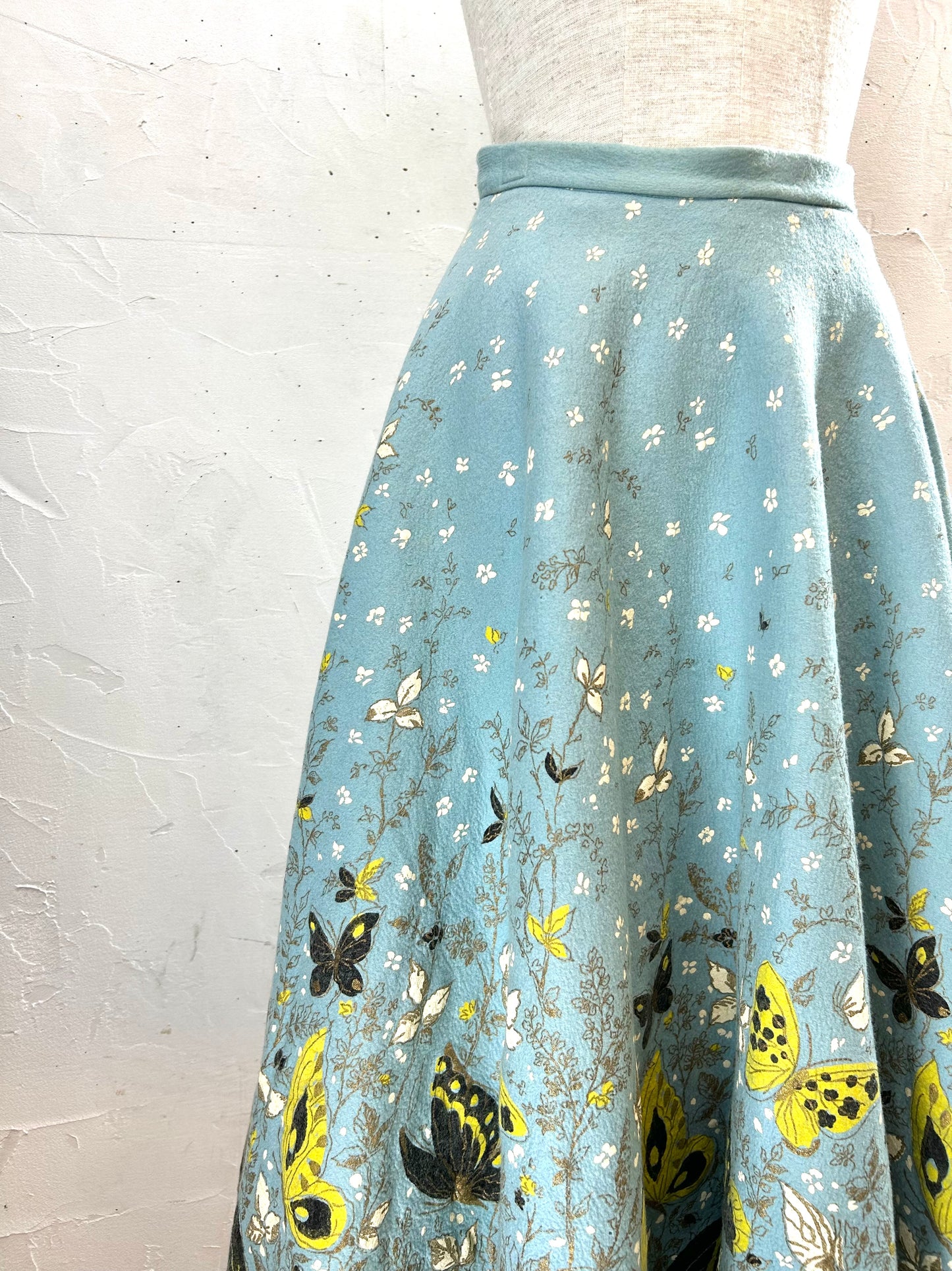 ’50s Vintage End Pattern Skirt [A29386]