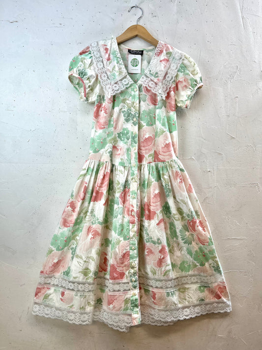 Vintage Dress MADE IN CALIFORNIA USA  [G30681]