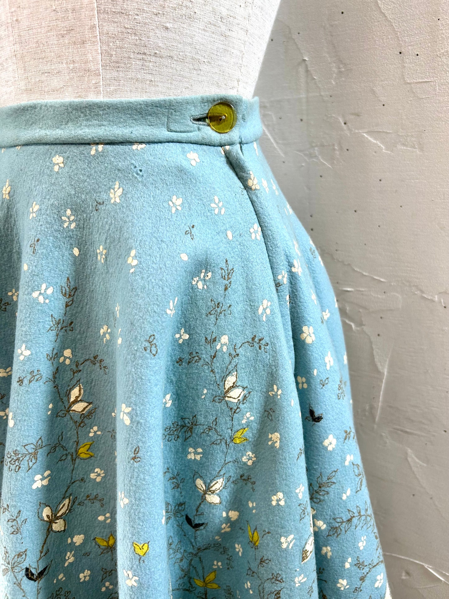 ’50s Vintage End Pattern Skirt [A29386]