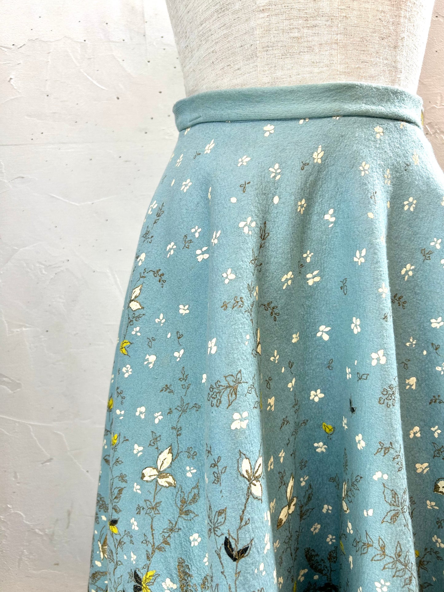 ’50s Vintage End Pattern Skirt [A29386]