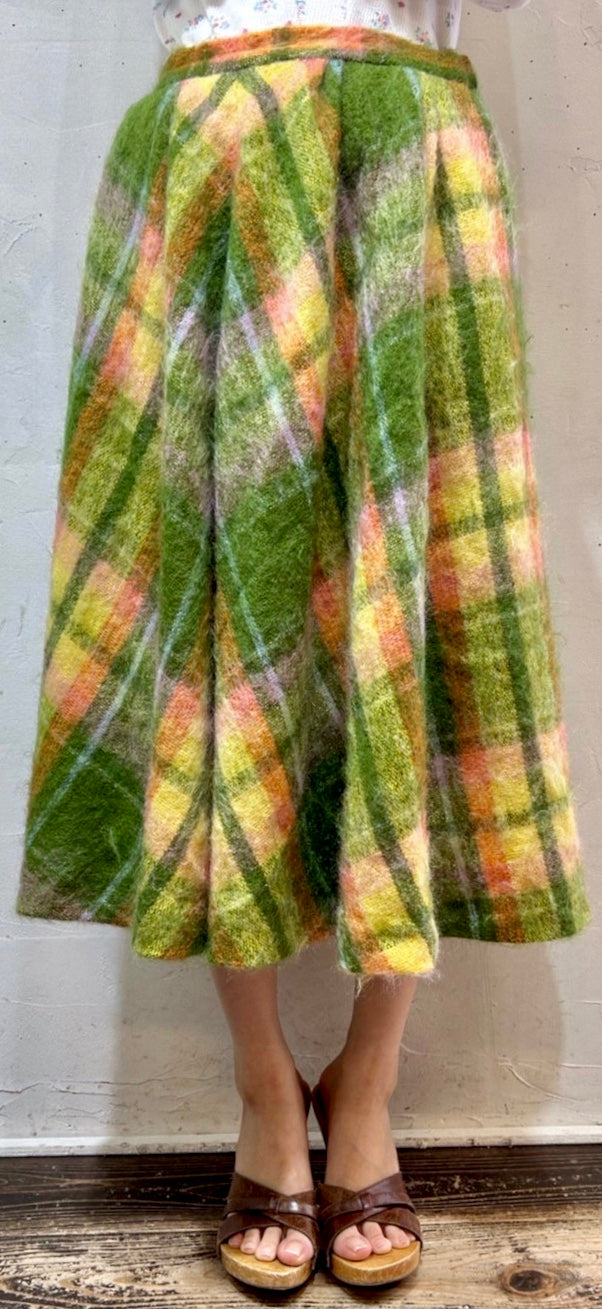 ’60s Vintage Wool Skirt [J25163]