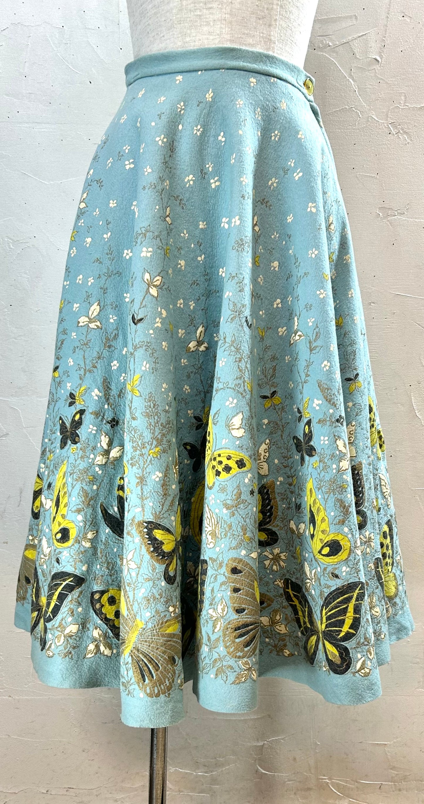 ’50s Vintage End Pattern Skirt [A29386]