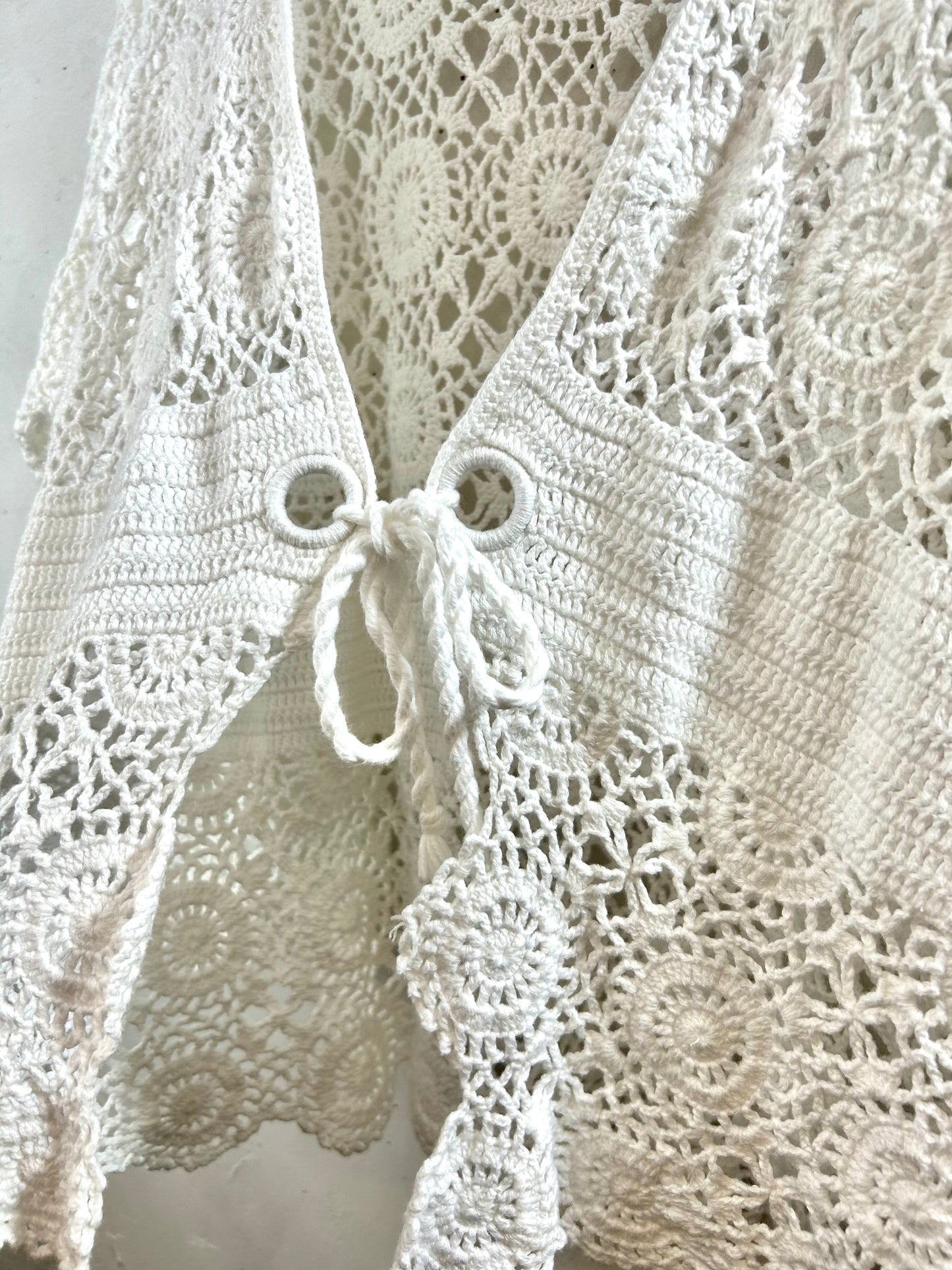 Vintage Crochet Knit Cardigan [F27775]