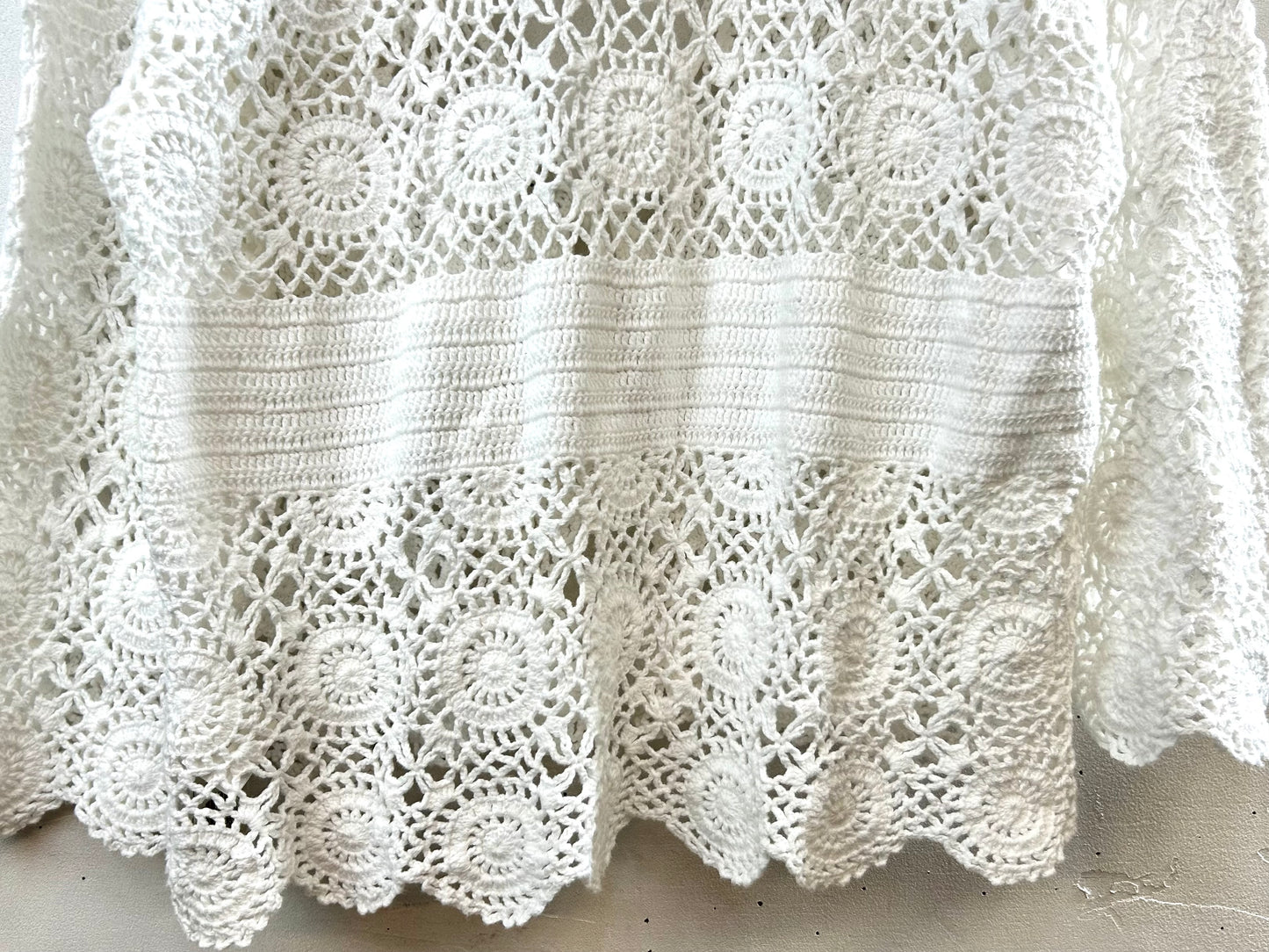 Vintage Crochet Knit Cardigan [F27775]