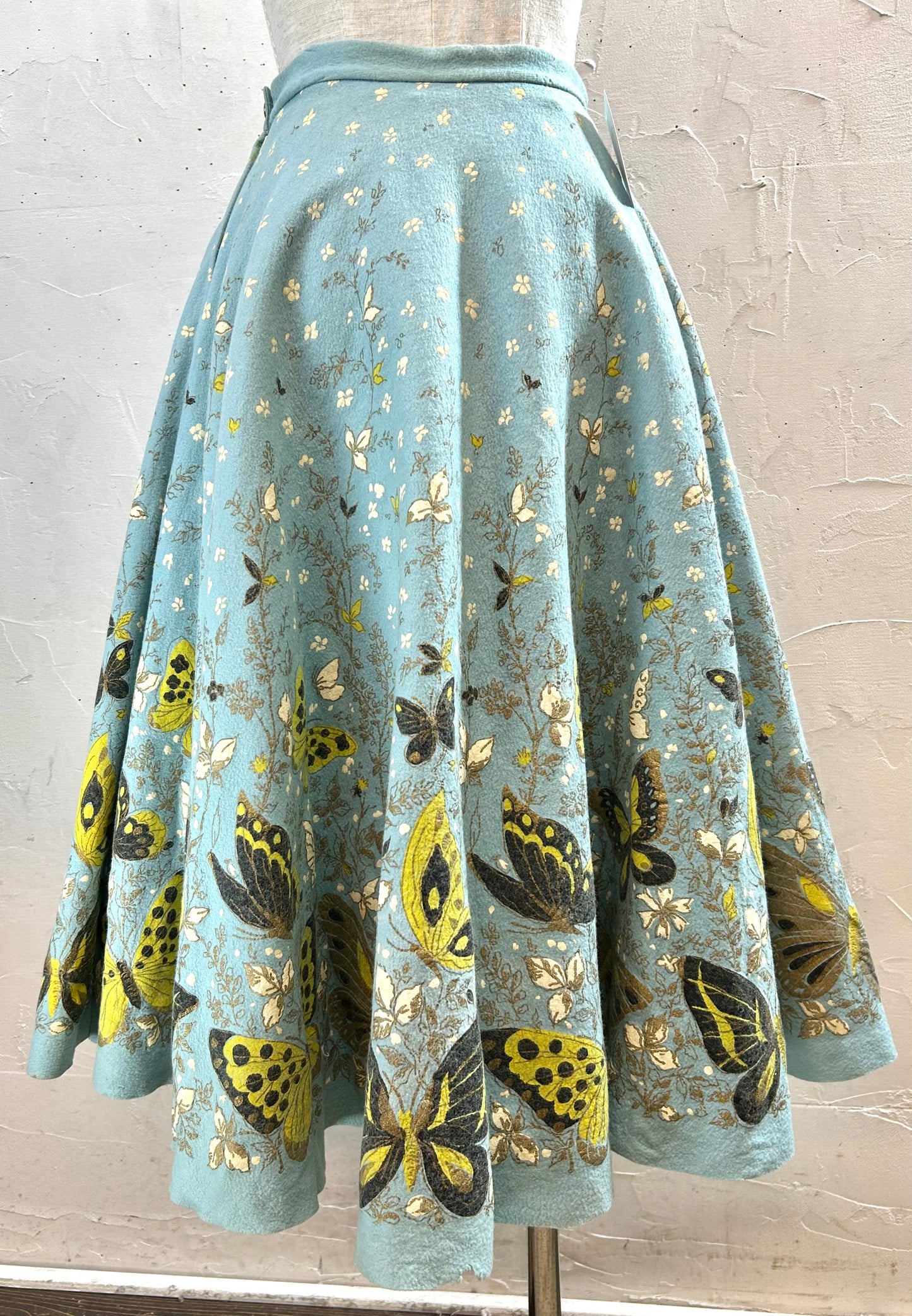 ’50s Vintage End Pattern Skirt [A29386]