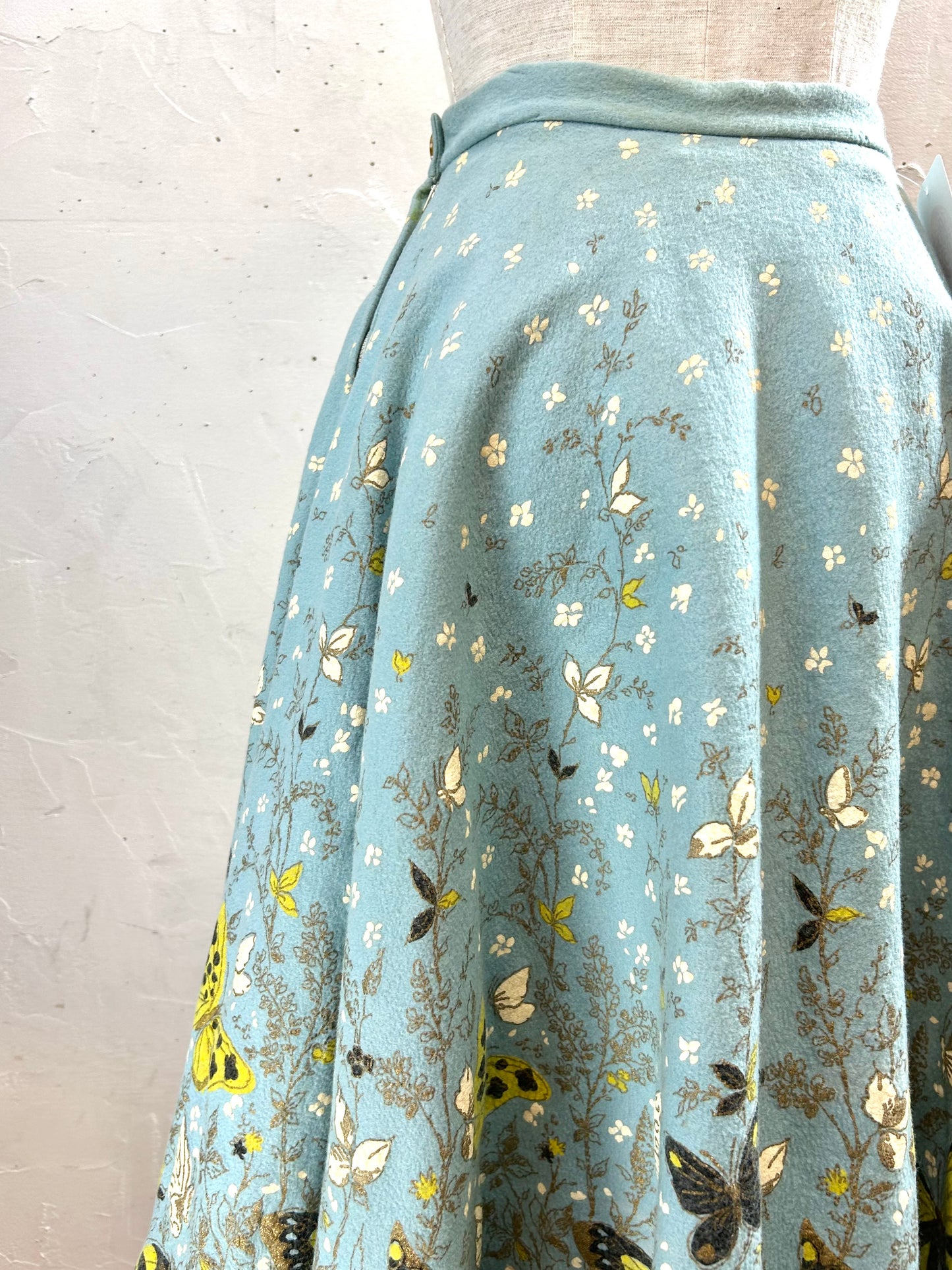 ’50s Vintage End Pattern Skirt [A29386]