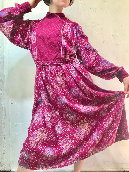 Vintage Indian Rayon Dress [H24768]