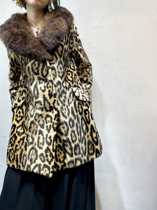 ’60s Vintage Eco Fur Coat [L25711]