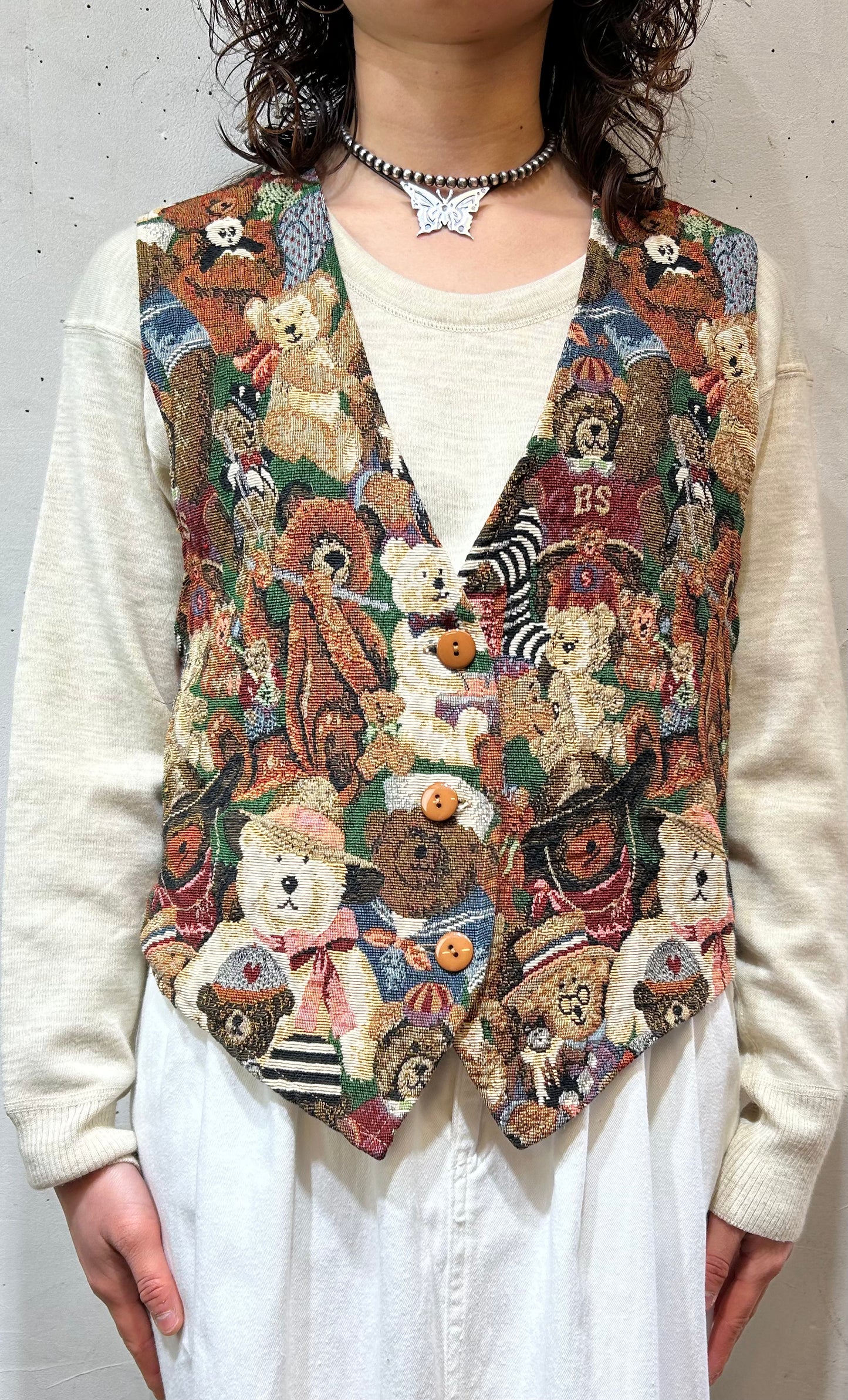 Vintage Gobelin Vest MADE IN USA [C26597]