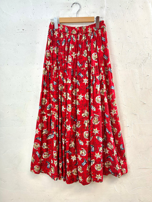 Vintage Tiered Skirt 〜DONT MESS WITH TEXAS〜 [L29167]