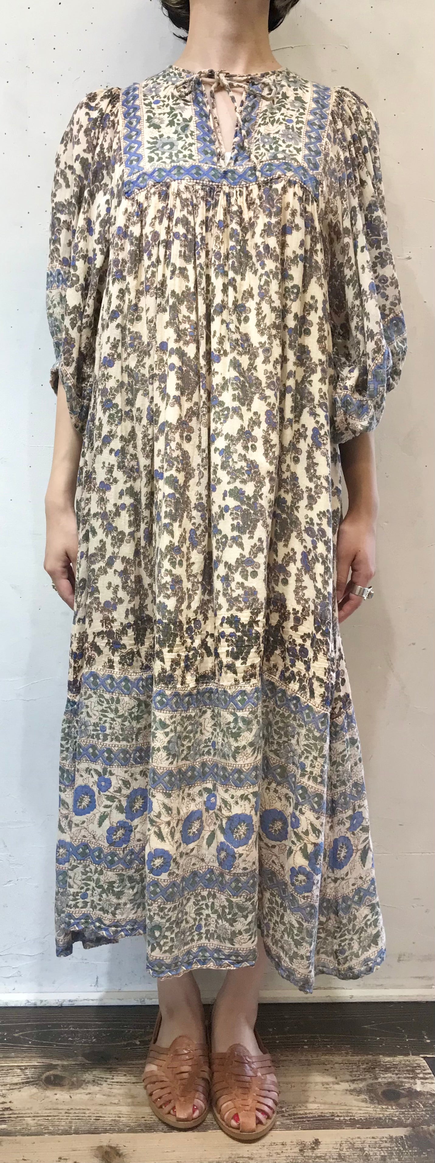 Vintage Indian Cotton Dress [H24767]