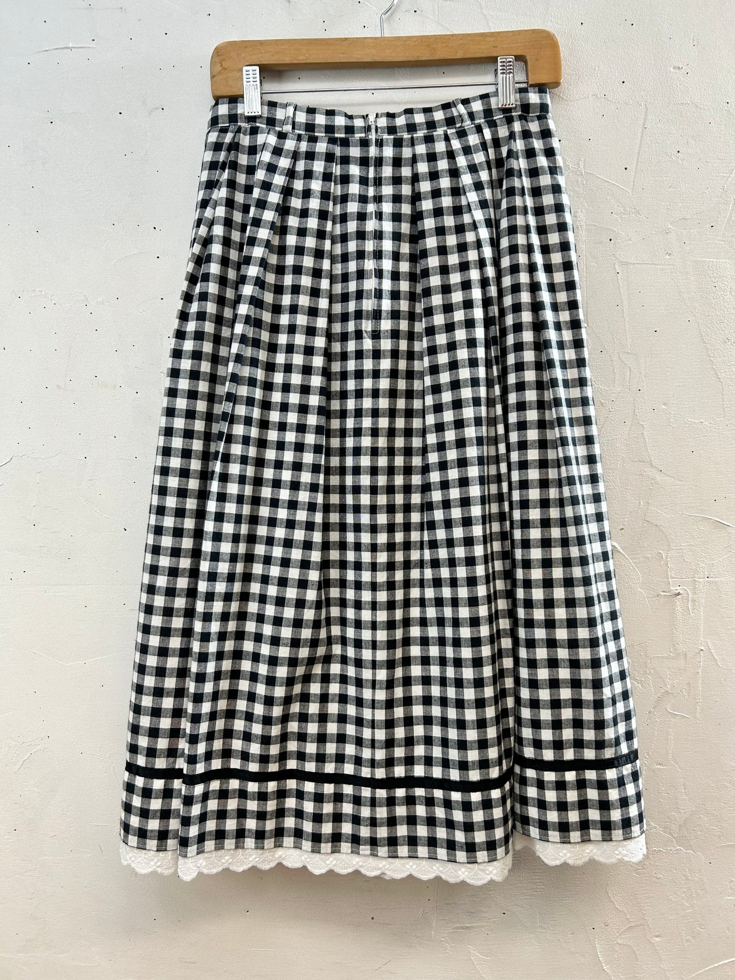 Vintage Gingham Plaid Skirt 〜YESSICA〜 [J28717]