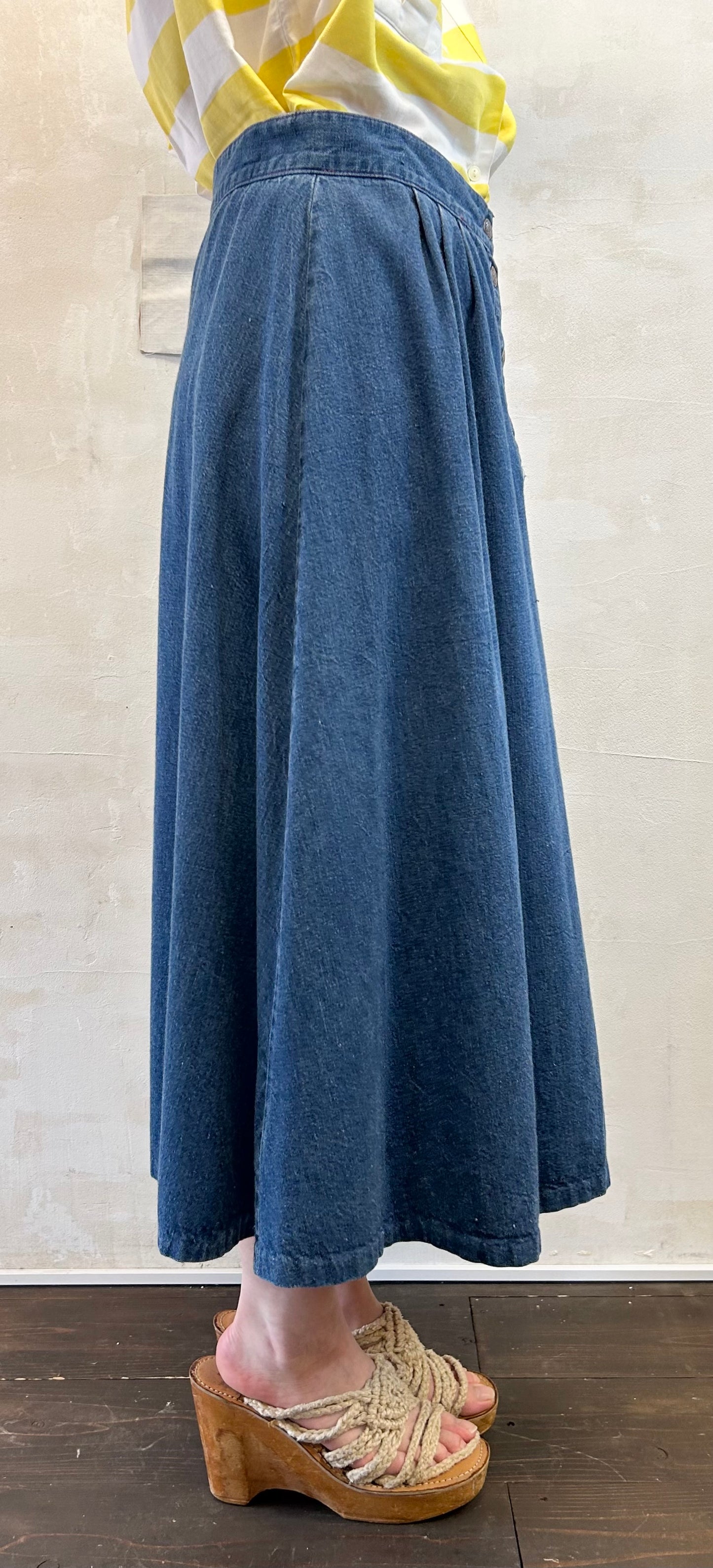 Vintage Denim Skirt [E27198]