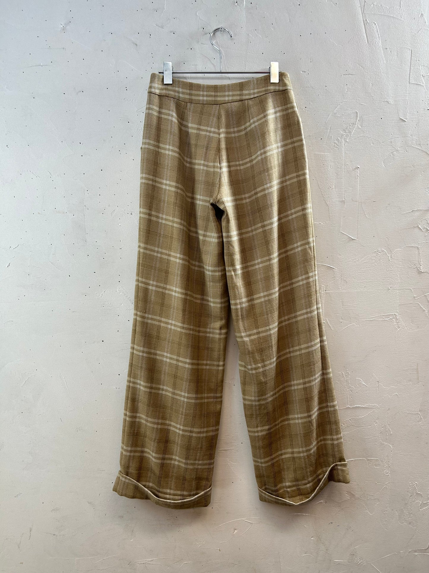 Vintage Plaid Wool Pants [K28939]