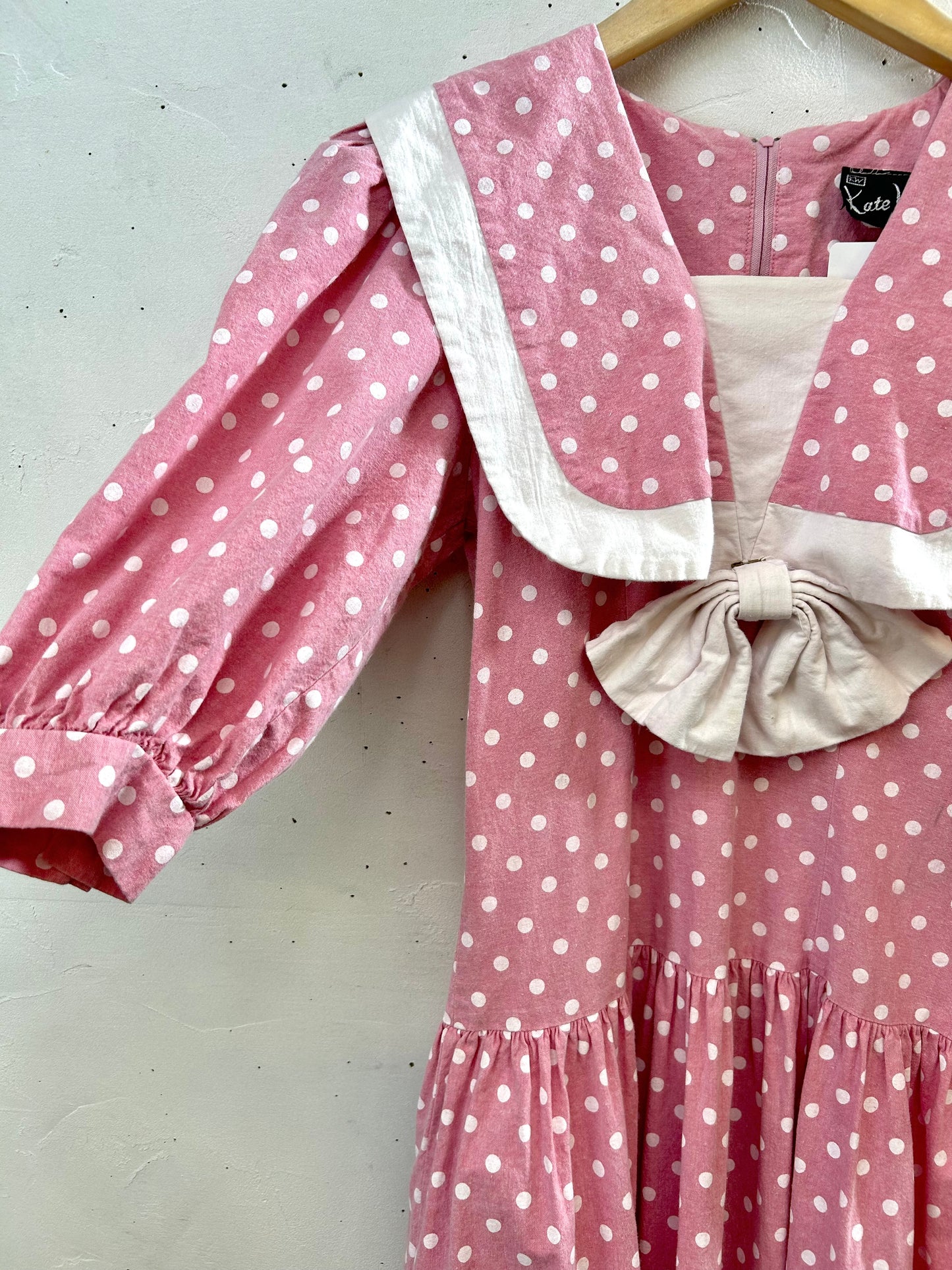 Vintage Sailor collar Dress MADE IN USA [H28088]