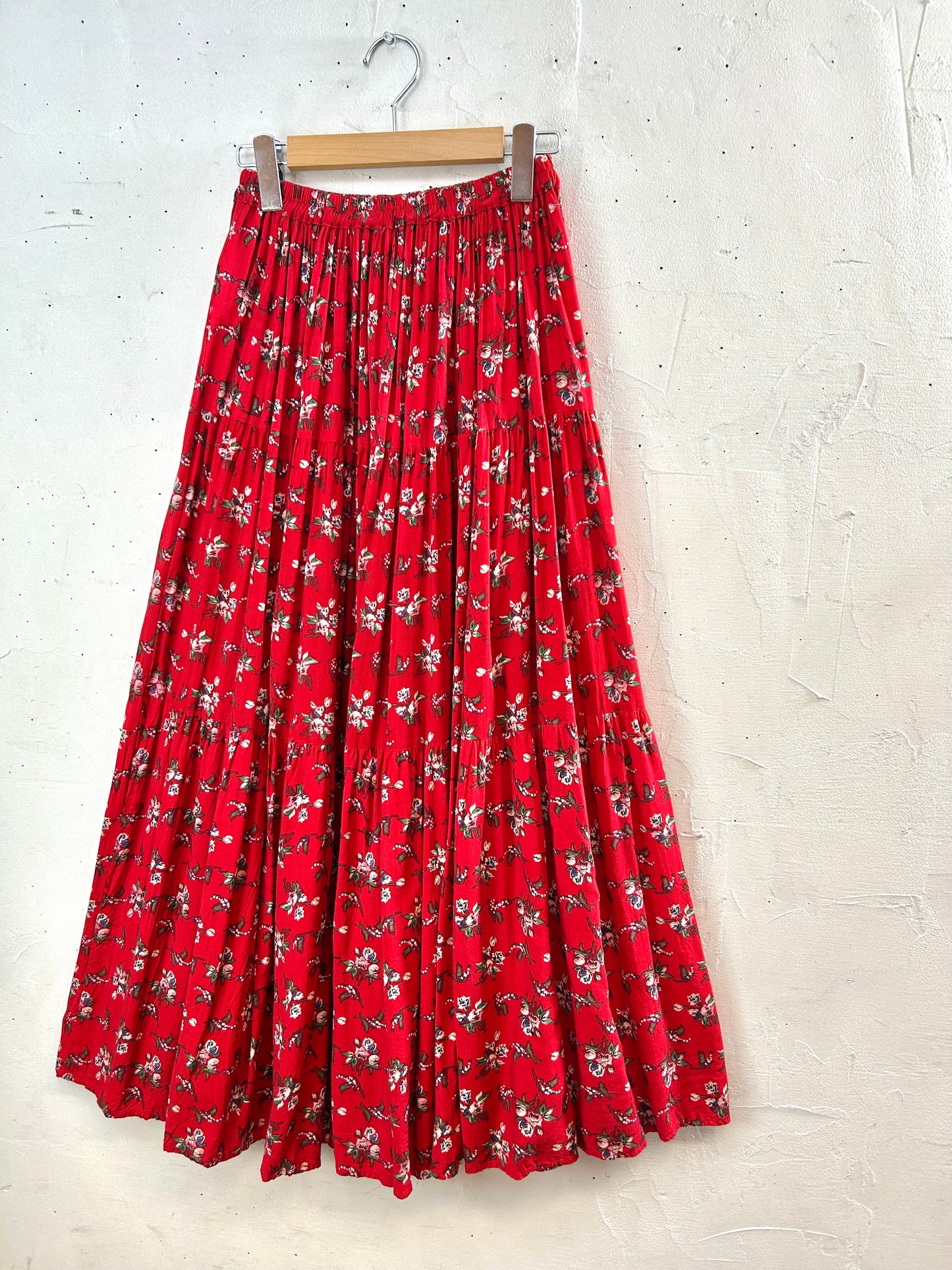 Vintage Tiered Skirt MADE IN USA [L29168]