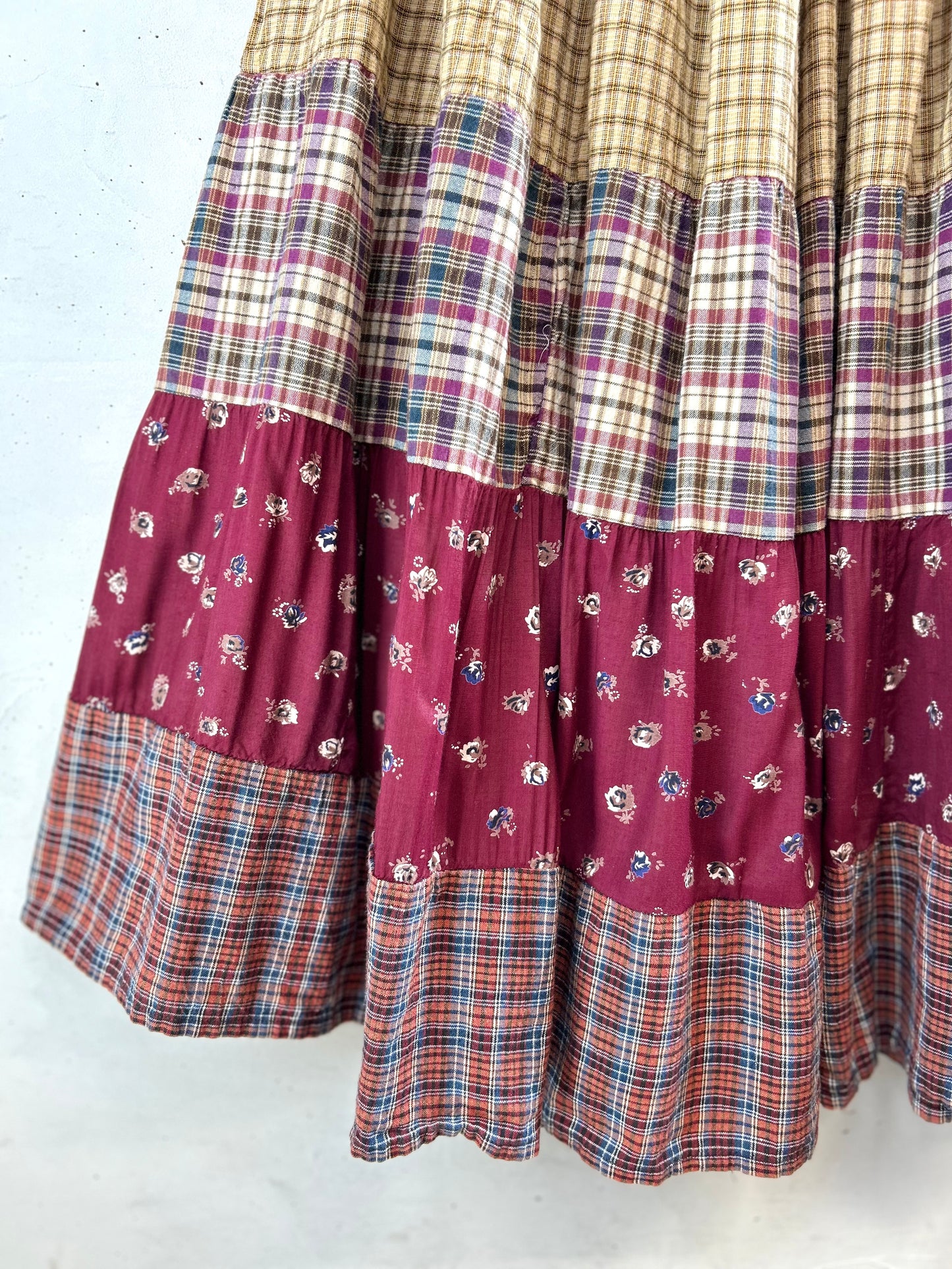 Vintage Tiered Skirt MADE lN INDIA [E30243]