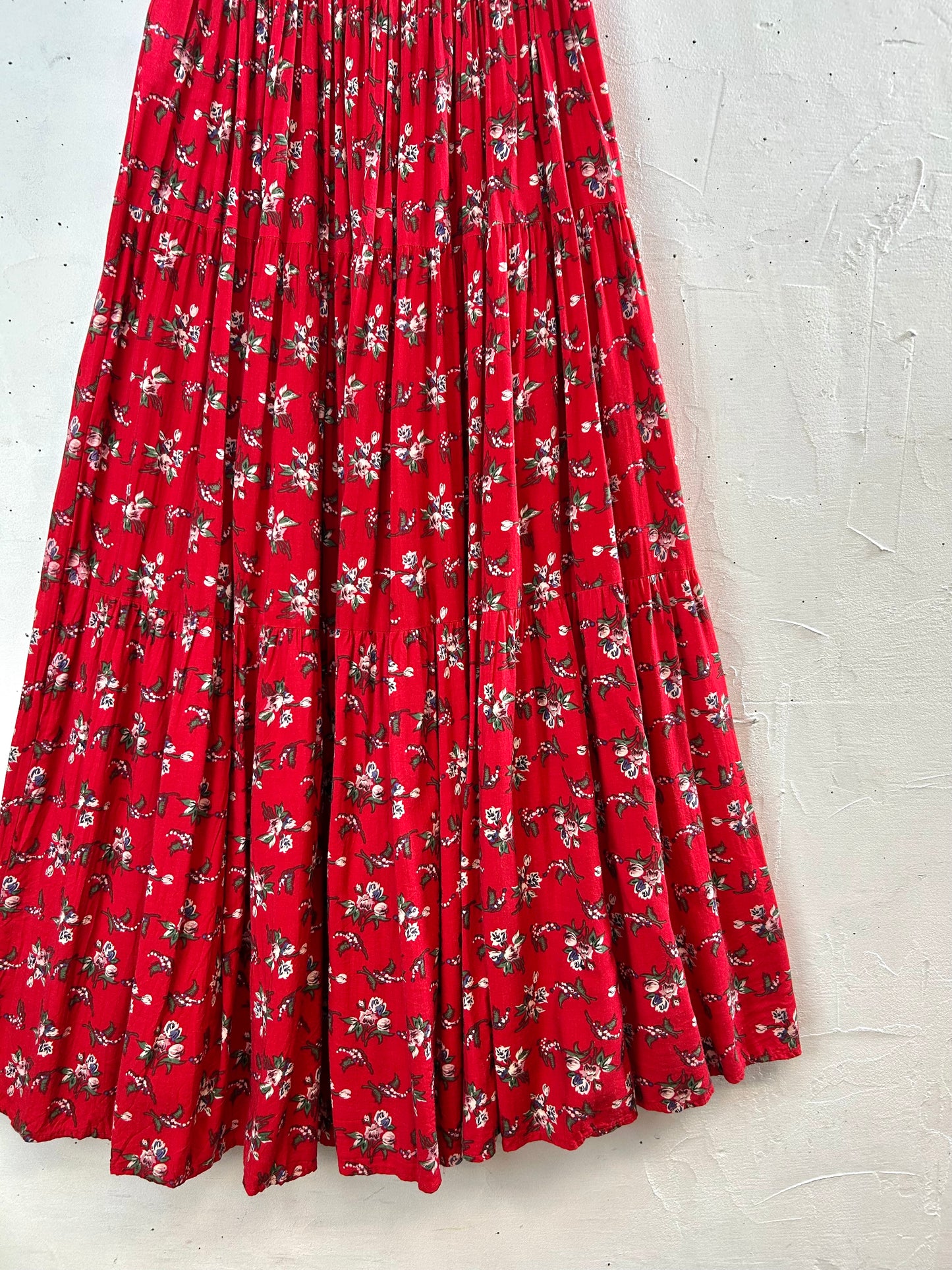 Vintage Tiered Skirt MADE IN USA [L29168]