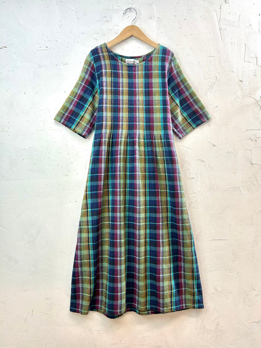 Vintage Plaid Dress [B29608]