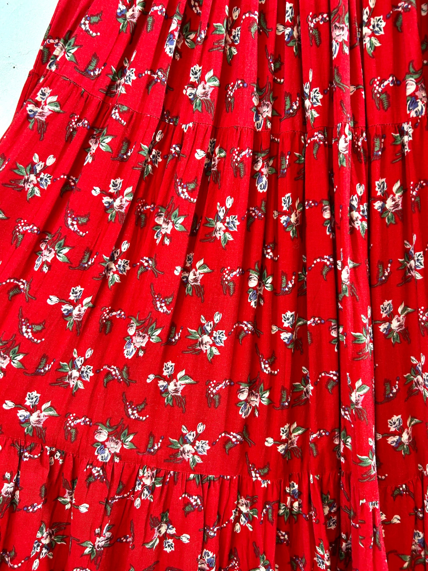 Vintage Tiered Skirt MADE IN USA [L29168]