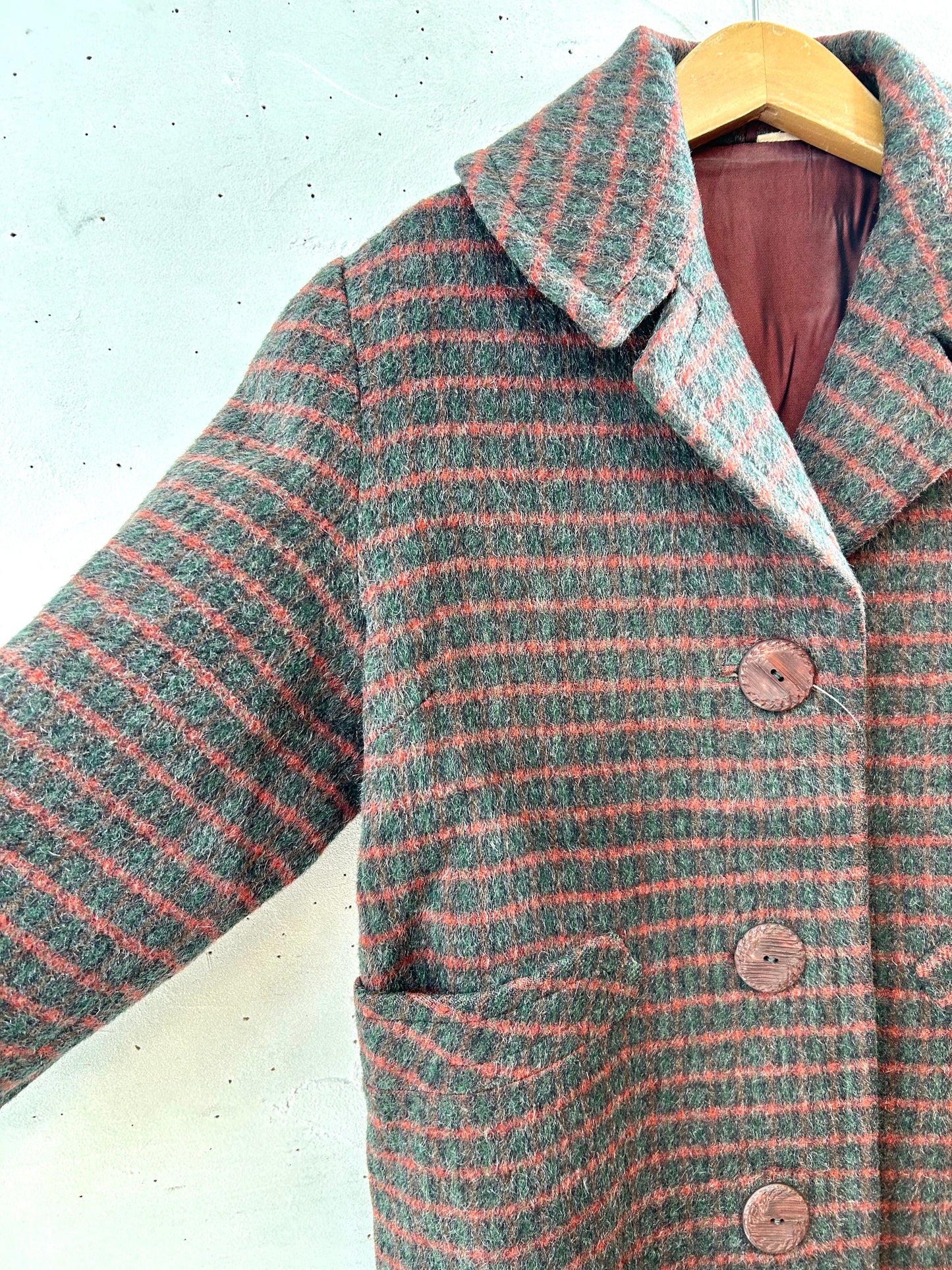 Vintage Plaid Coat  [K28934]