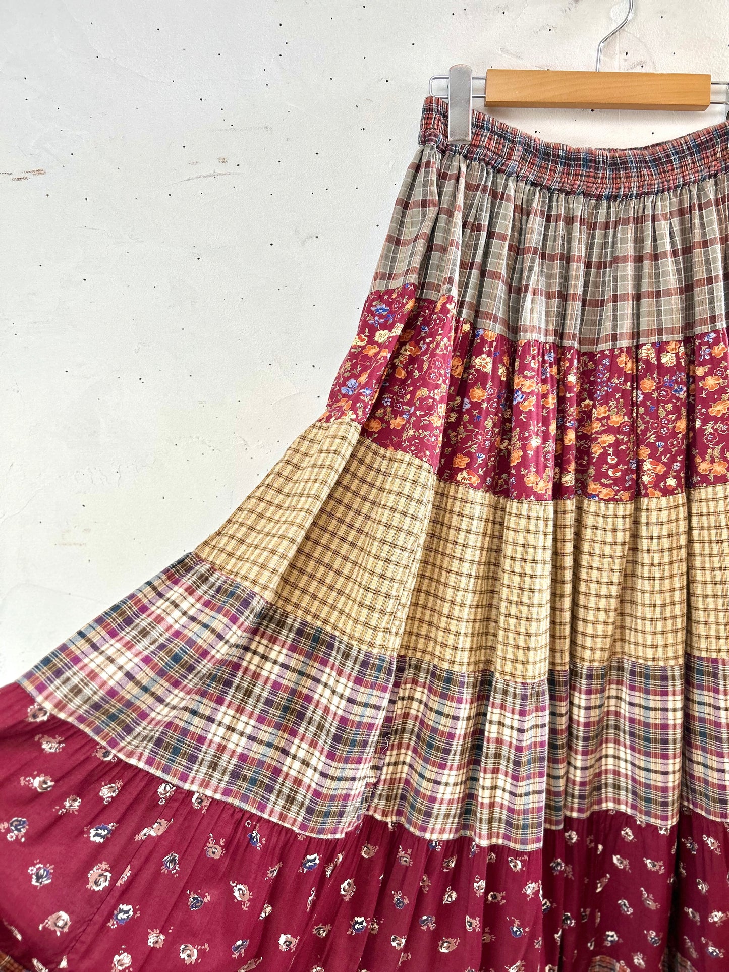 Vintage Tiered Skirt MADE lN INDIA [E30243]