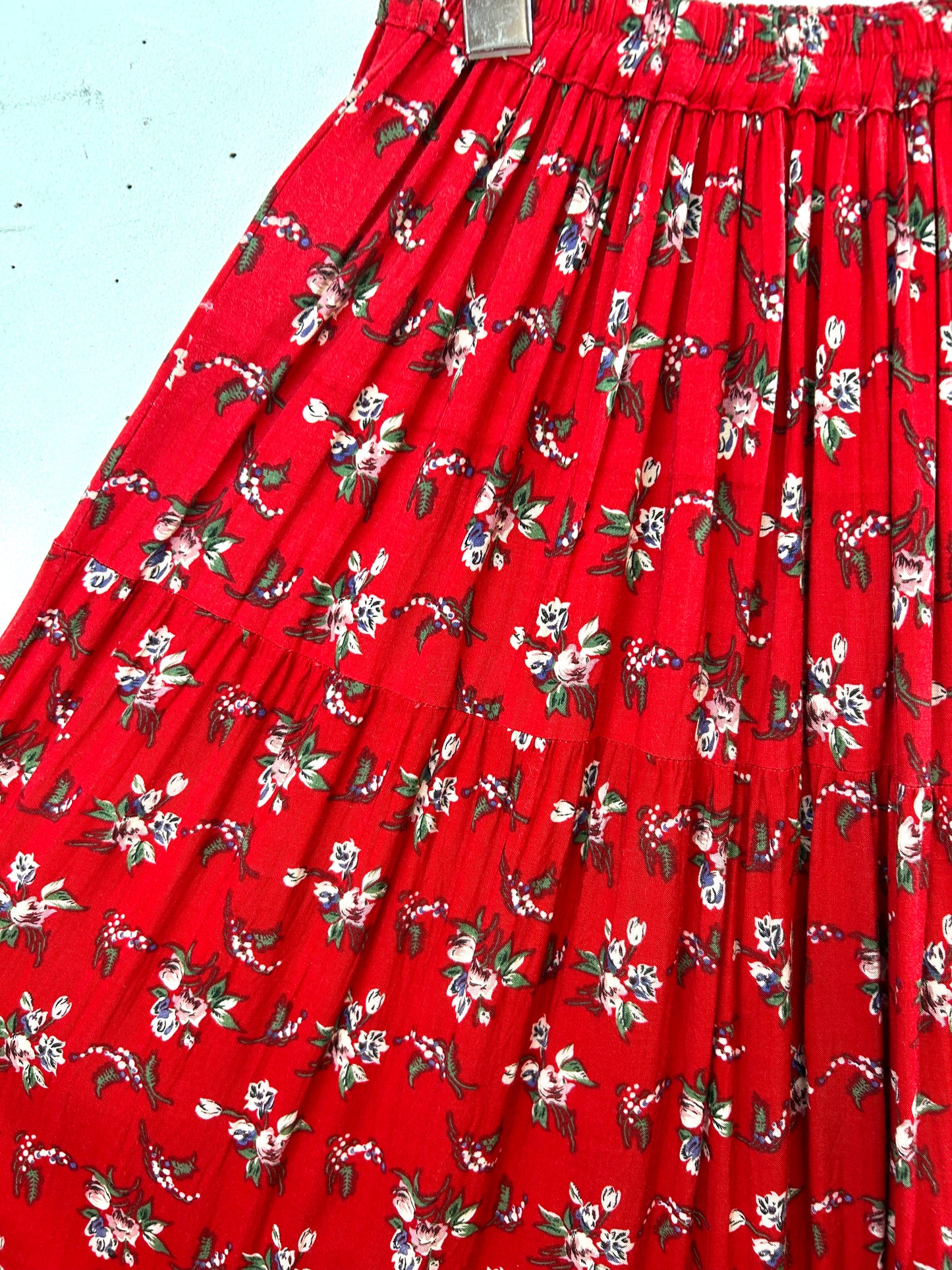 Vintage Tiered Skirt MADE IN USA [L29168]