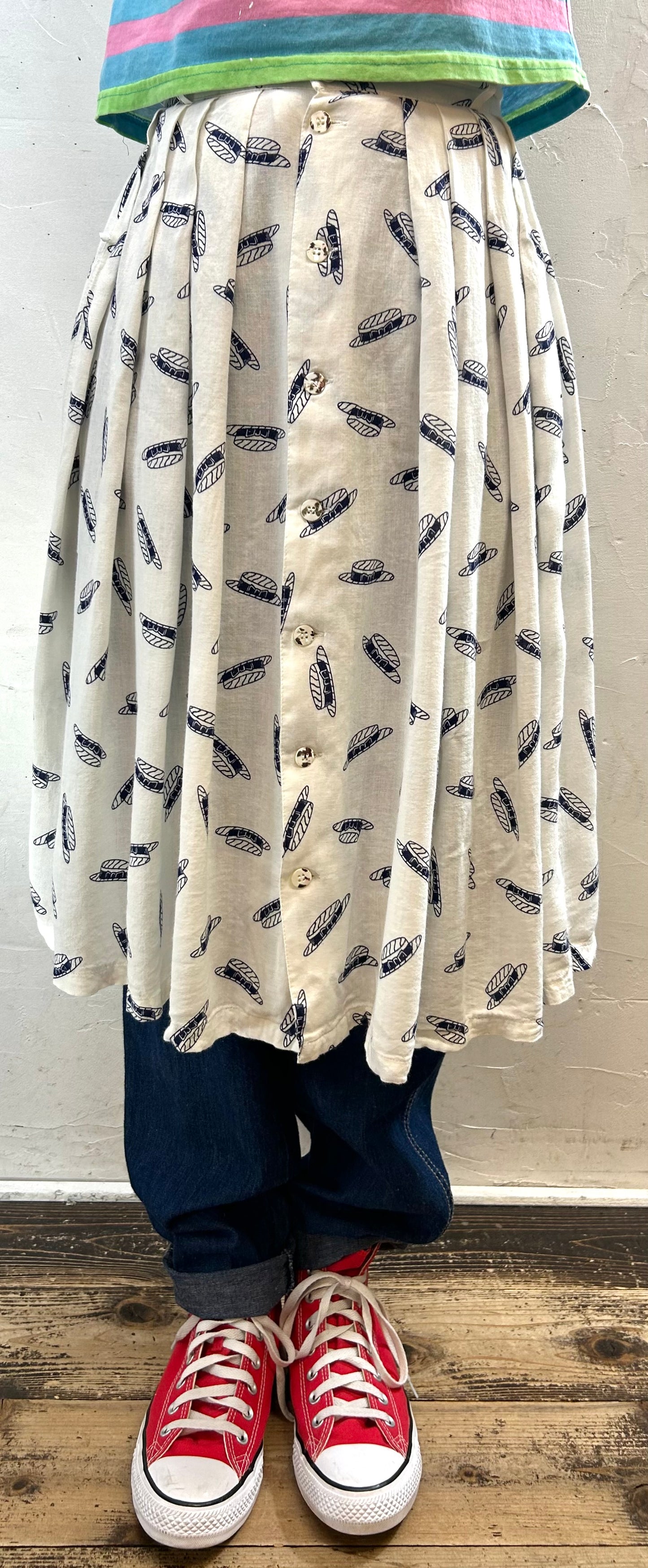 Vintage HAT Skirt MADE IN West-Germany[H28280]