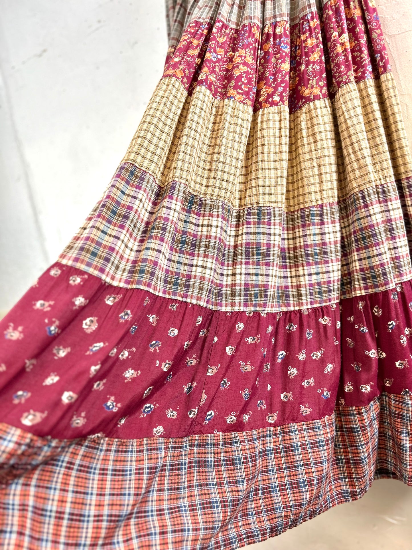 Vintage Tiered Skirt MADE lN INDIA [E30243]