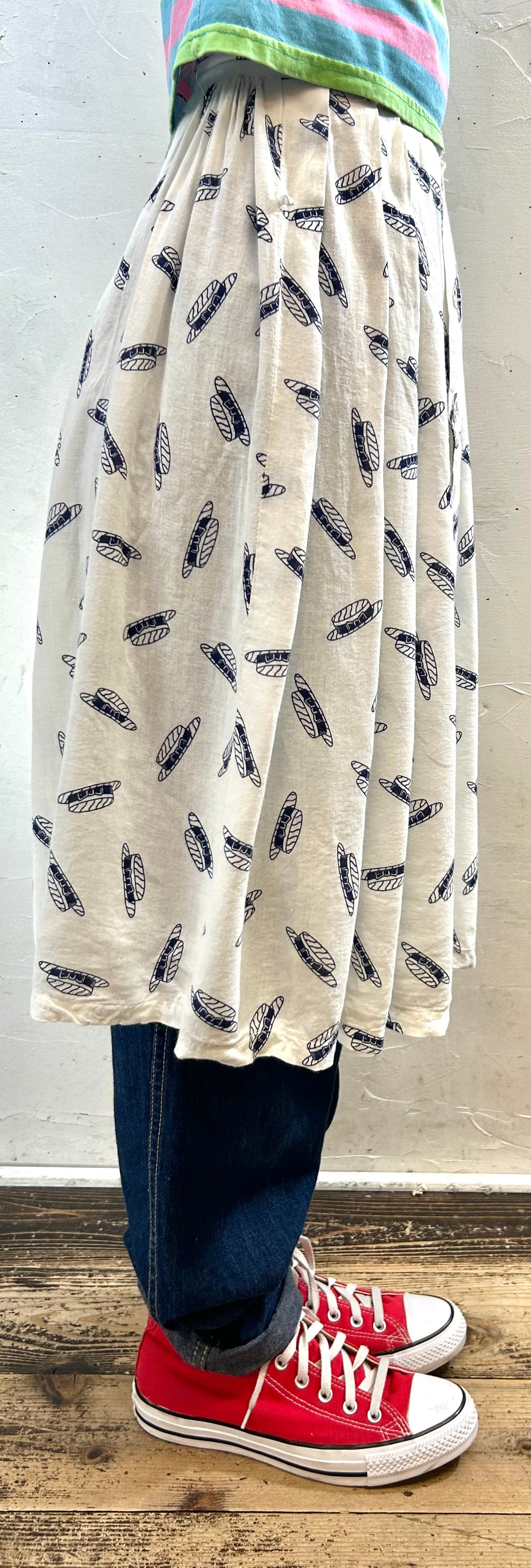 Vintage HAT Skirt MADE IN West-Germany[H28280]