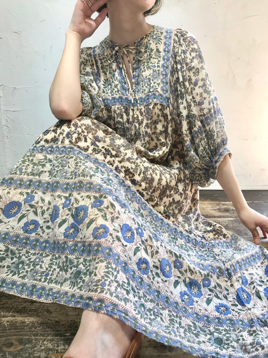 Vintage Indian Cotton Dress [H24767]