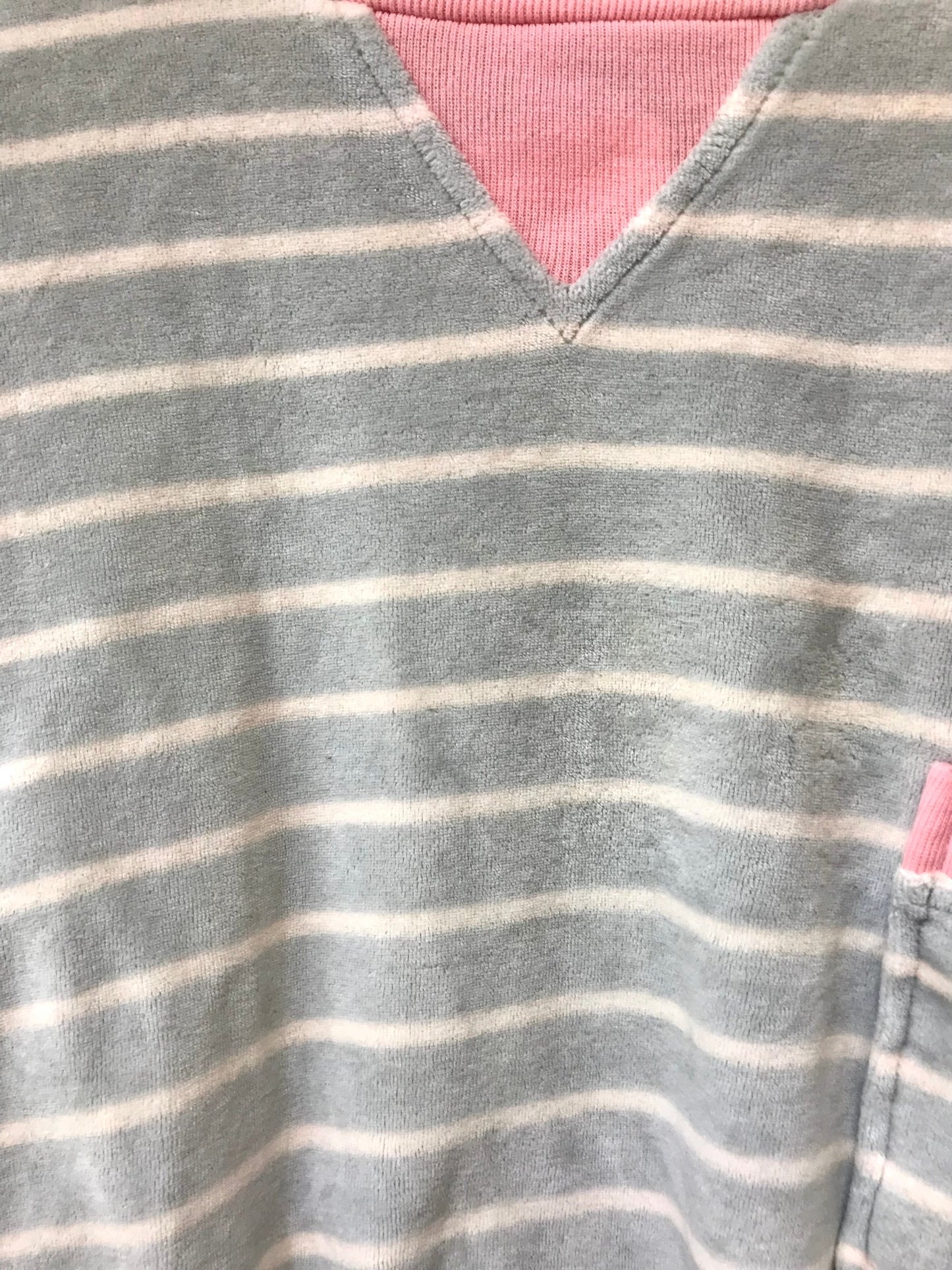 Vintage Velor Tops Pink×Gray[A26106]