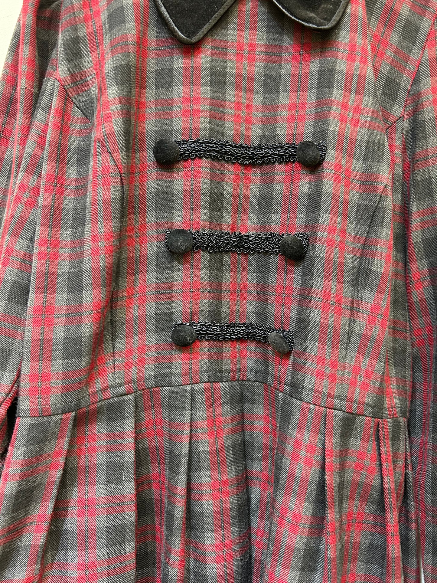 Vintage Plaid Dress [I25010]