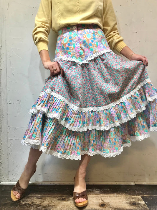 Vintage Tiered Skirt [A26104]