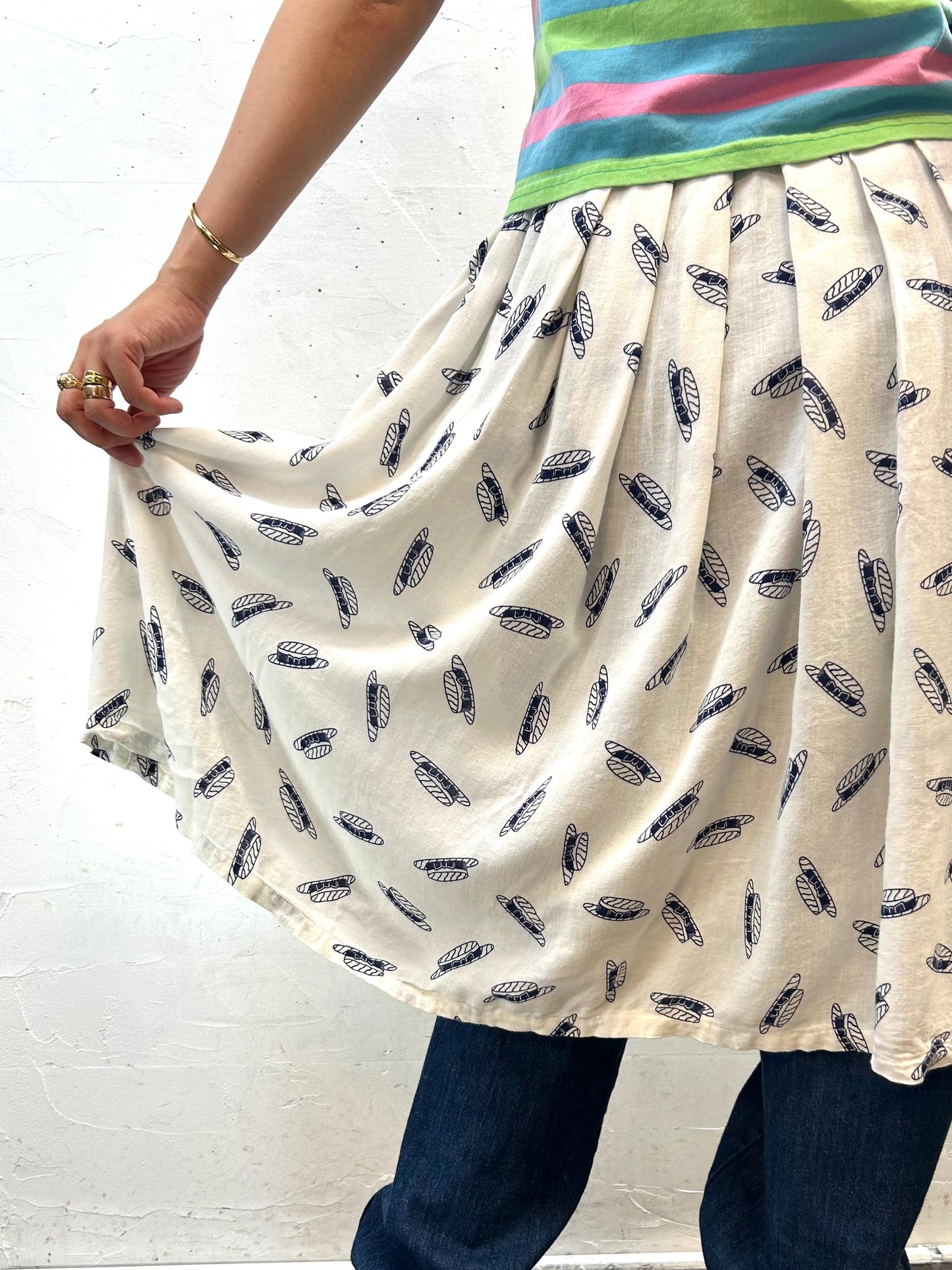 Vintage HAT Skirt MADE IN West-Germany[H28280]