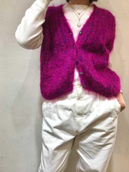 Vintage Mix Color Knit Vest [A26041]