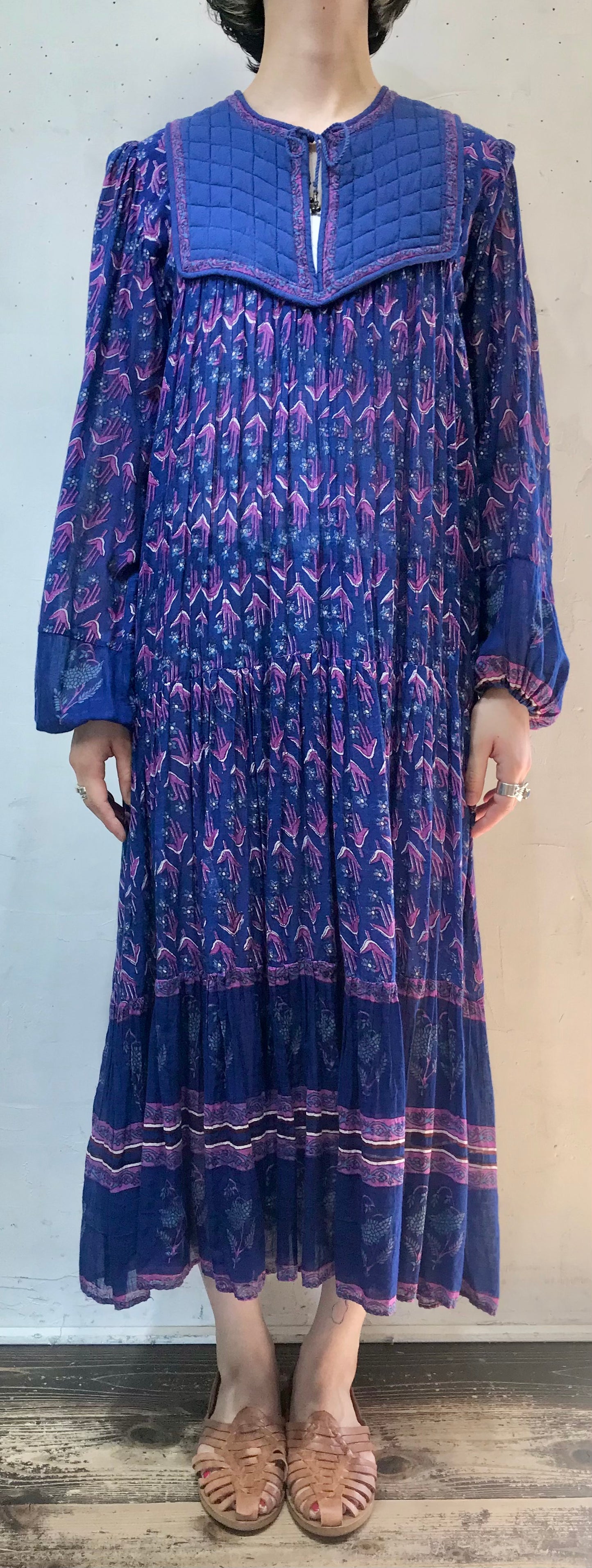 Vintage Indian Cotton Dress [H24766]