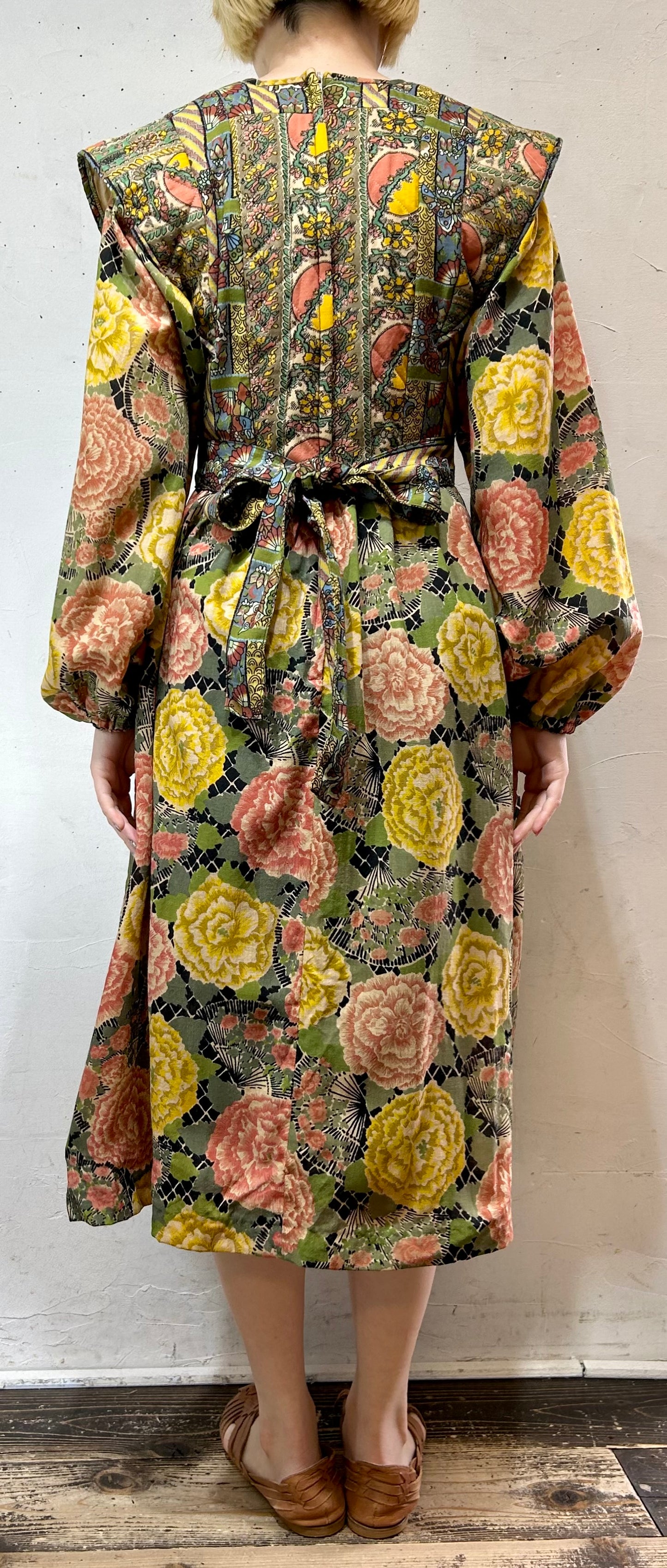 ’70s Vintage Dress MADE IN ENGLAND [C26607]