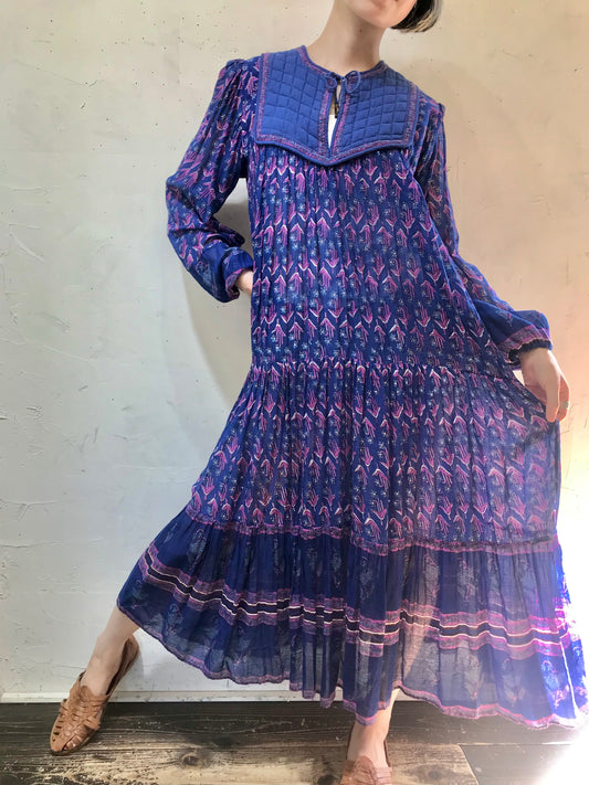 Vintage Indian Cotton Dress [H24766]