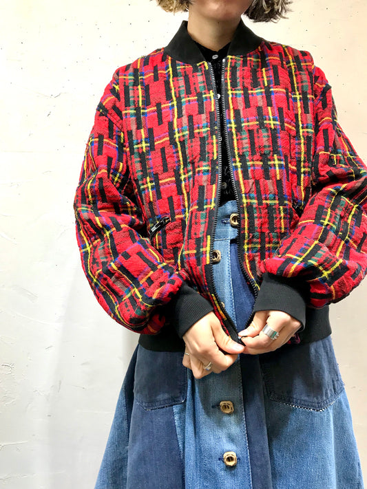 Vintage Plaid Blouson [L25809]