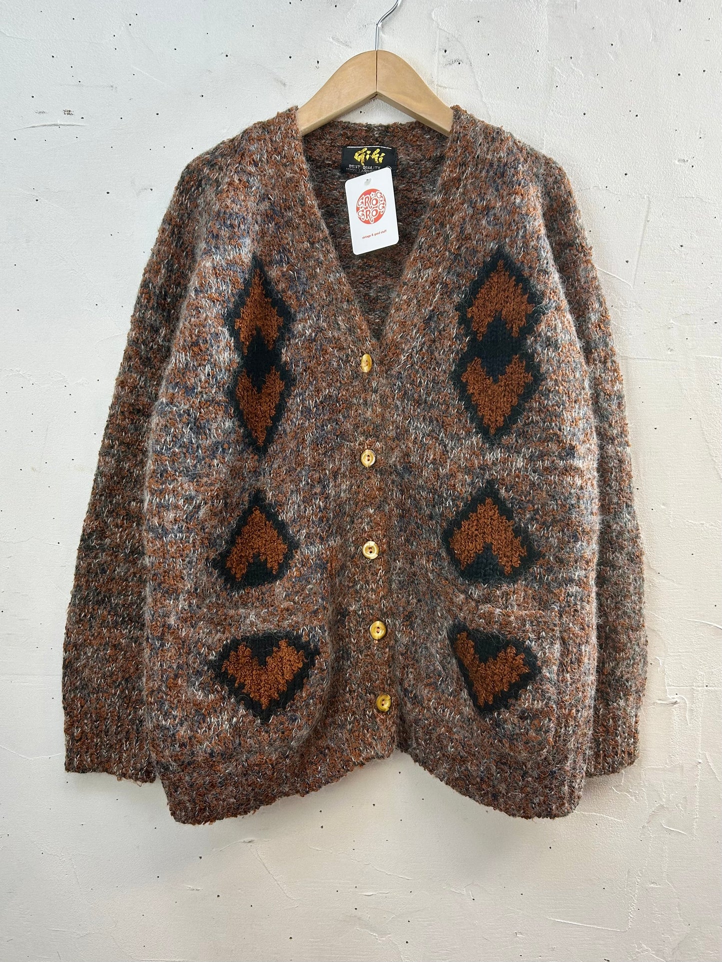 Vintage Wool Knit Cardigan [L29176]