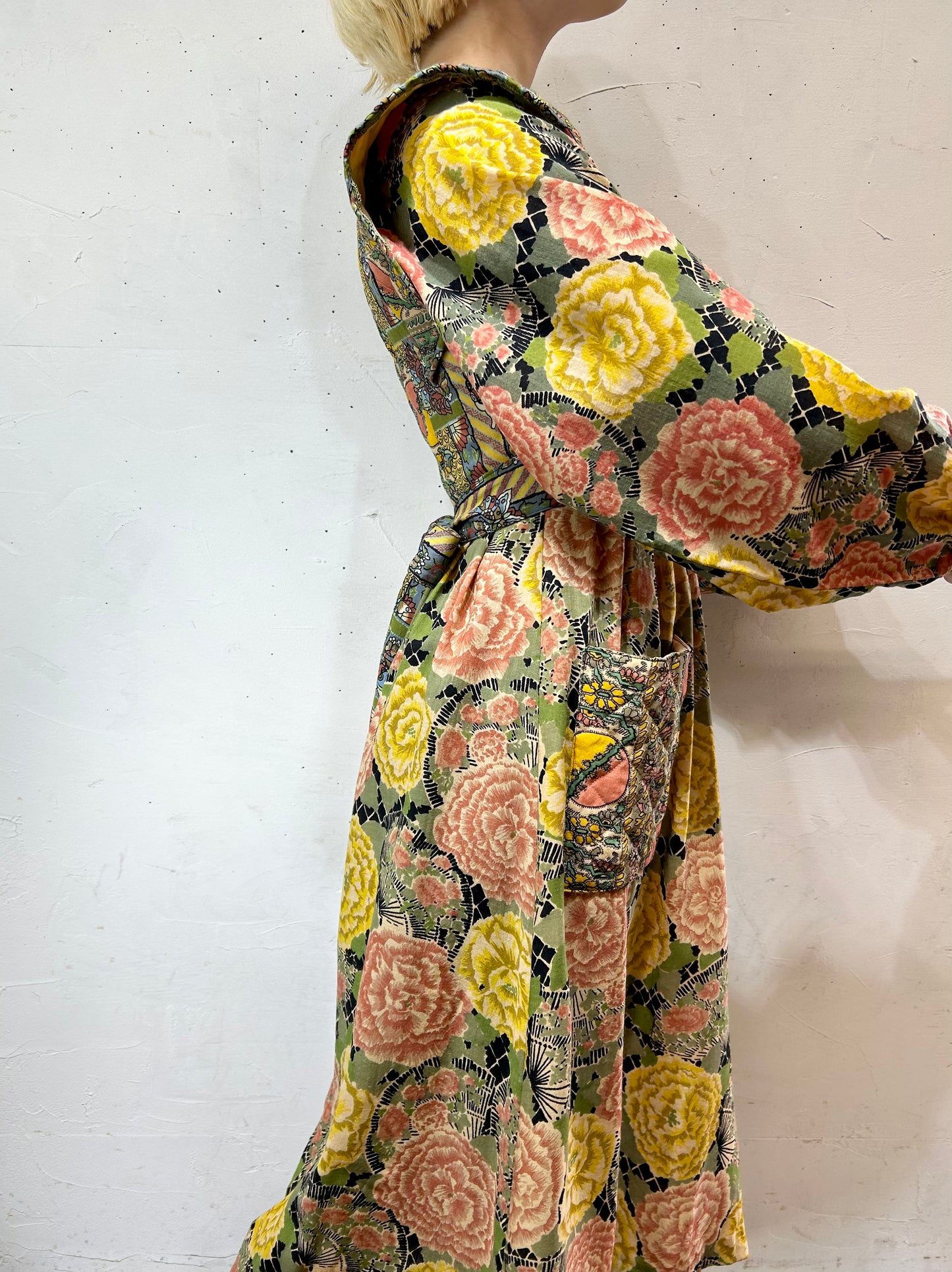 ’70s Vintage Dress MADE IN ENGLAND [C26607]