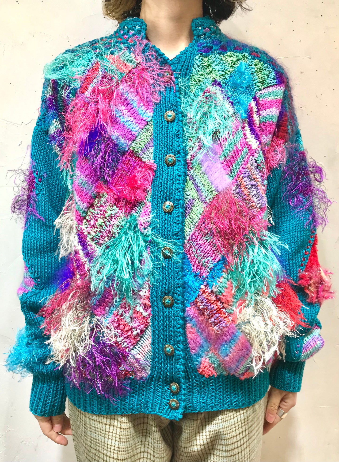 Vintage Hand Knit Cardigan [L25807]