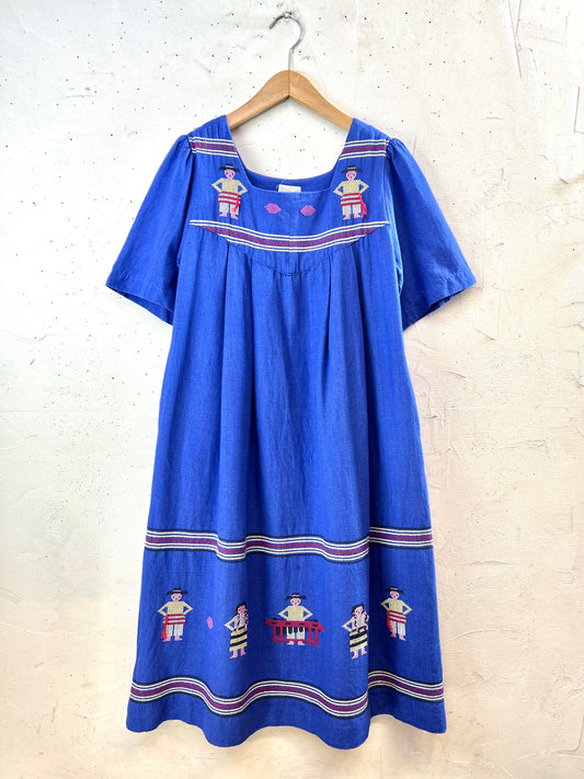 Vintage Guatemala Embroidery Dress[G30687]