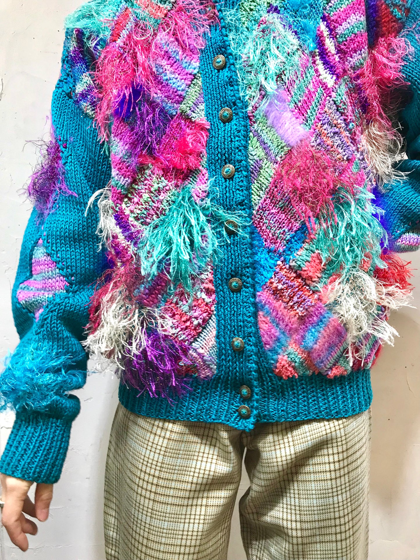 Vintage Hand Knit Cardigan [L25807]