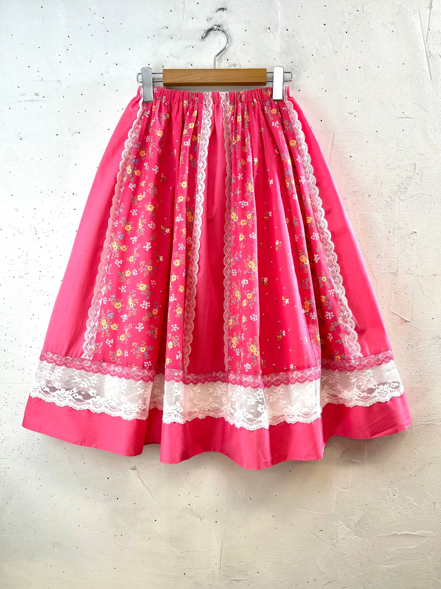 '70s Vintage Patchwork Skirt 〜Carefree Fashions〜 SCOTTSDALE ARIZONA [G30693]