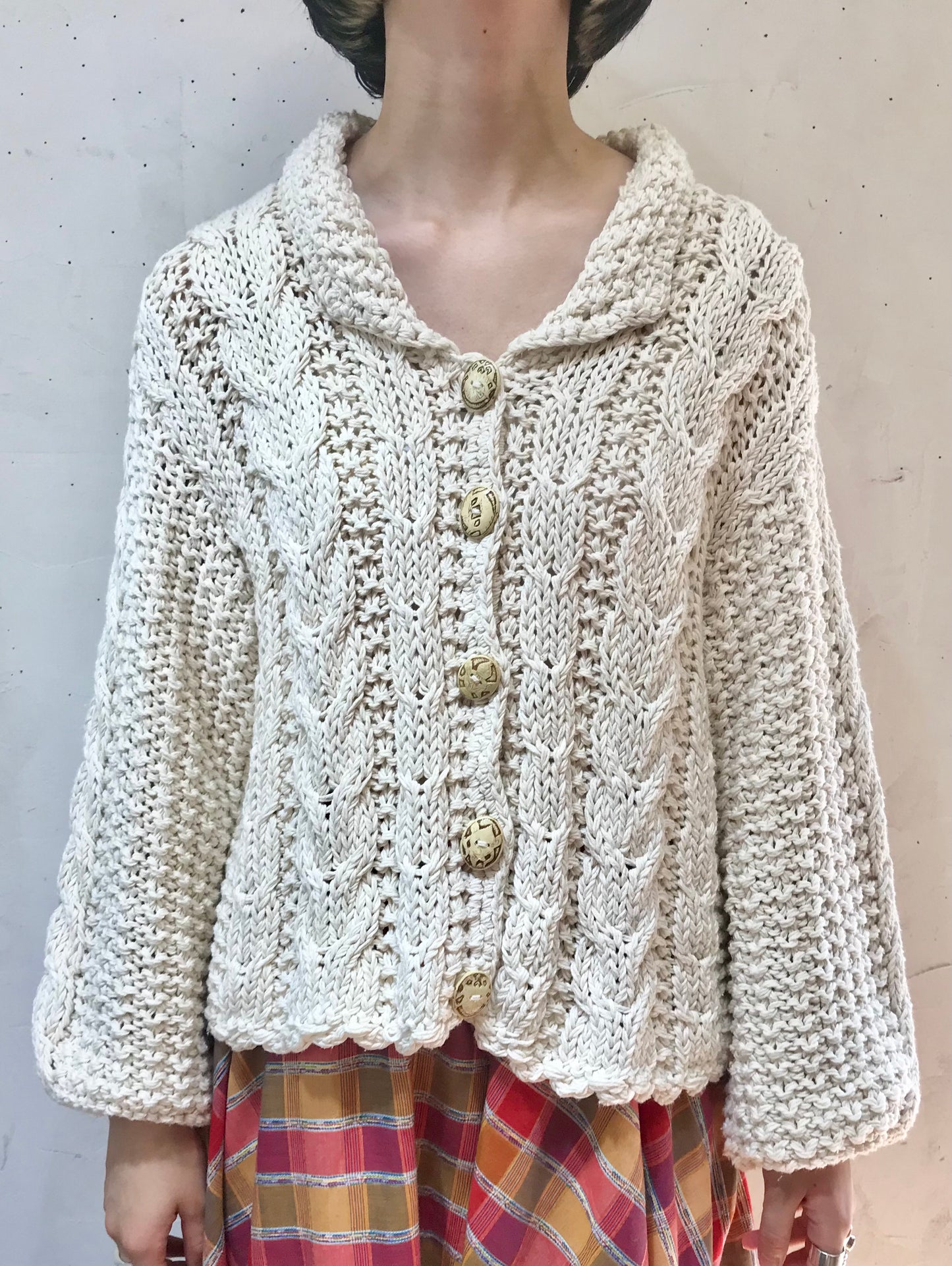 Vintage Cotton Knit Cardigan [H24772]