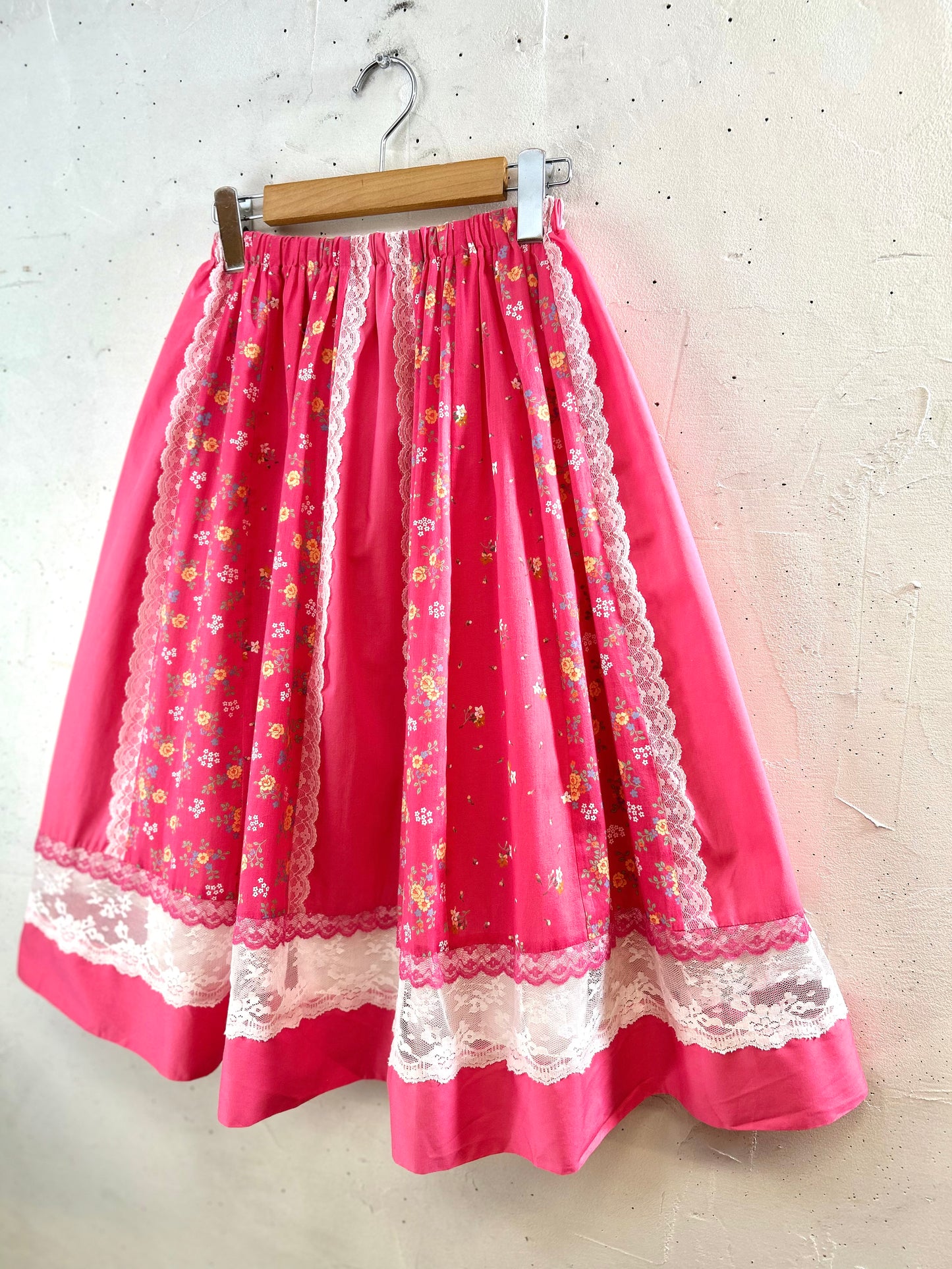 '70s Vintage Patchwork Skirt 〜Carefree Fashions〜 SCOTTSDALE ARIZONA [G30693]