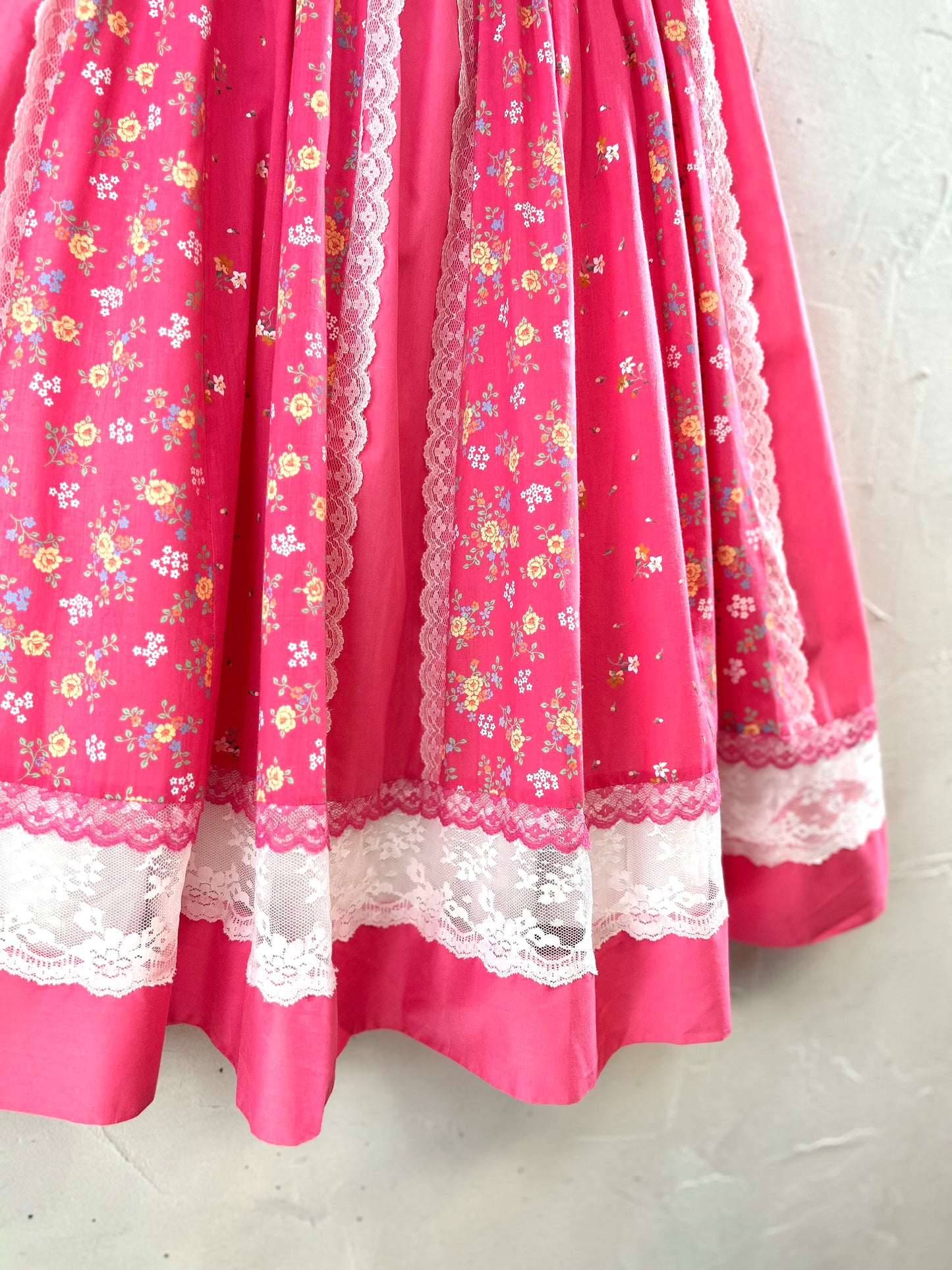 '70s Vintage Patchwork Skirt 〜Carefree Fashions〜 SCOTTSDALE ARIZONA [G30693]